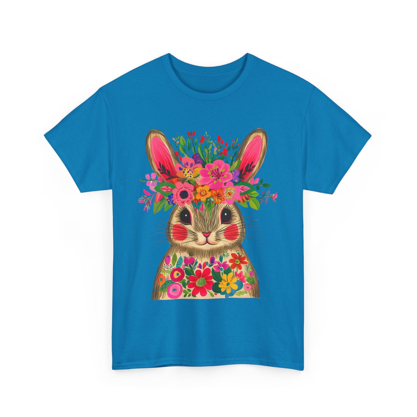 Flower Bunny Unisex Tee - Whimsical Easter Design