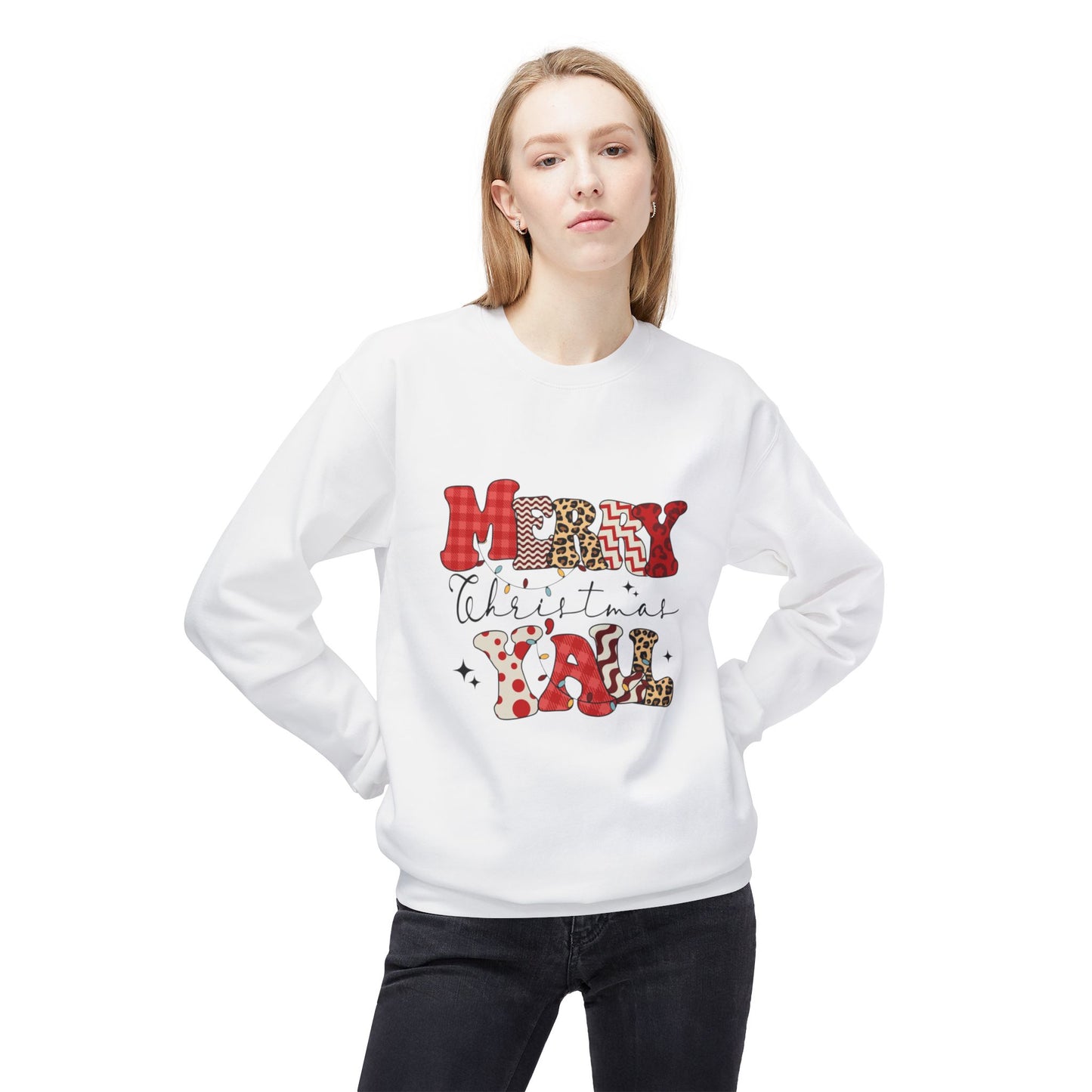 Christmas Crewneck Sweatshirt - Merry Christmas Y'all