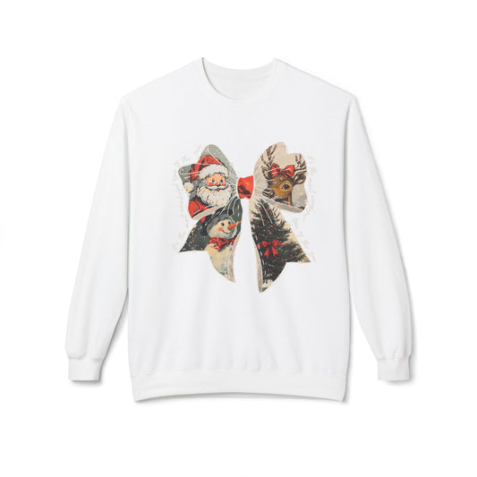 Christmas Bow Sweatshirt - Crewneck Sweatshirt