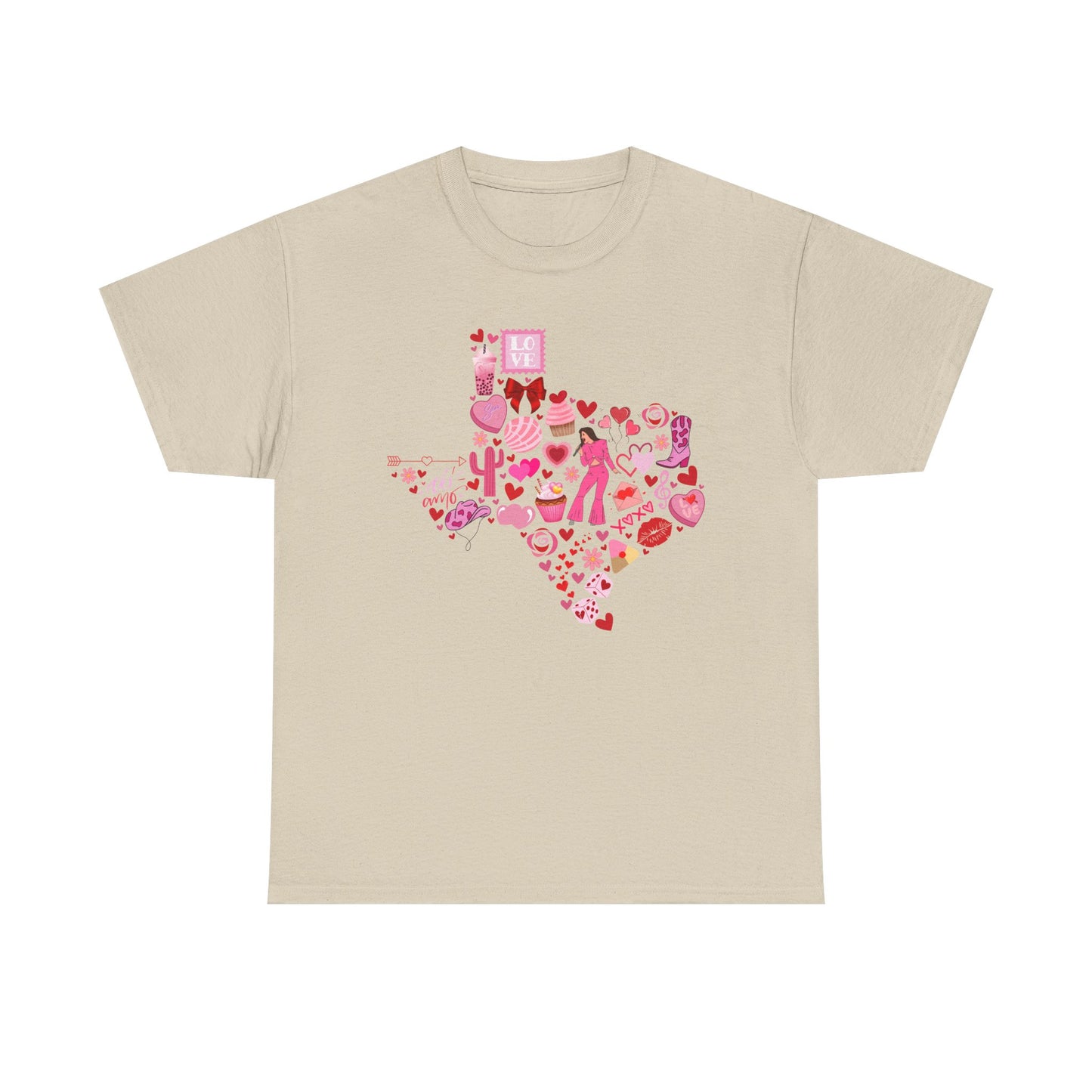 Texas Love Unisex Tee Shirt - Vintage Lone Star State Souvenir Gift