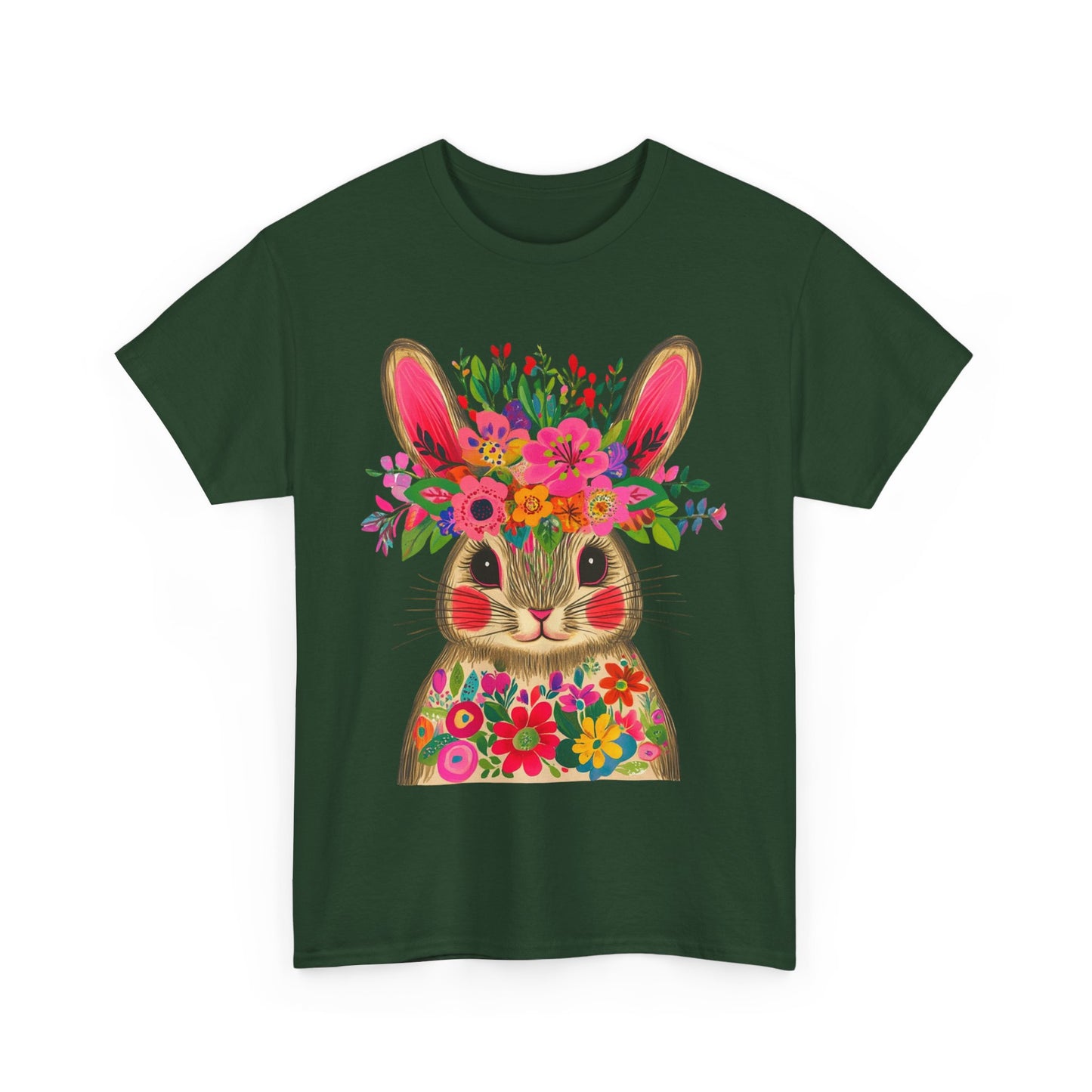 Flower Bunny Unisex Tee - Whimsical Easter Design