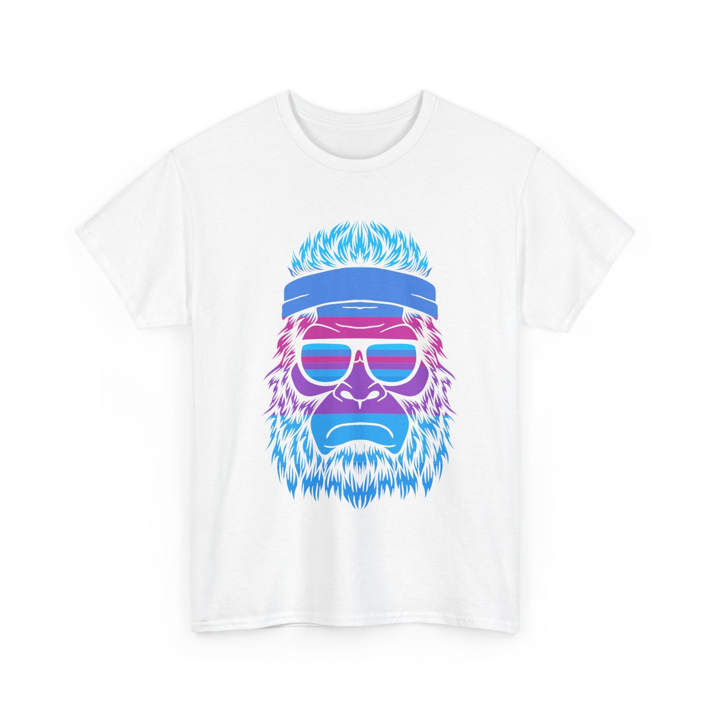 Chill Vibes big foot Tee - Unisex Heavy Cotton Shirt with Retro Design