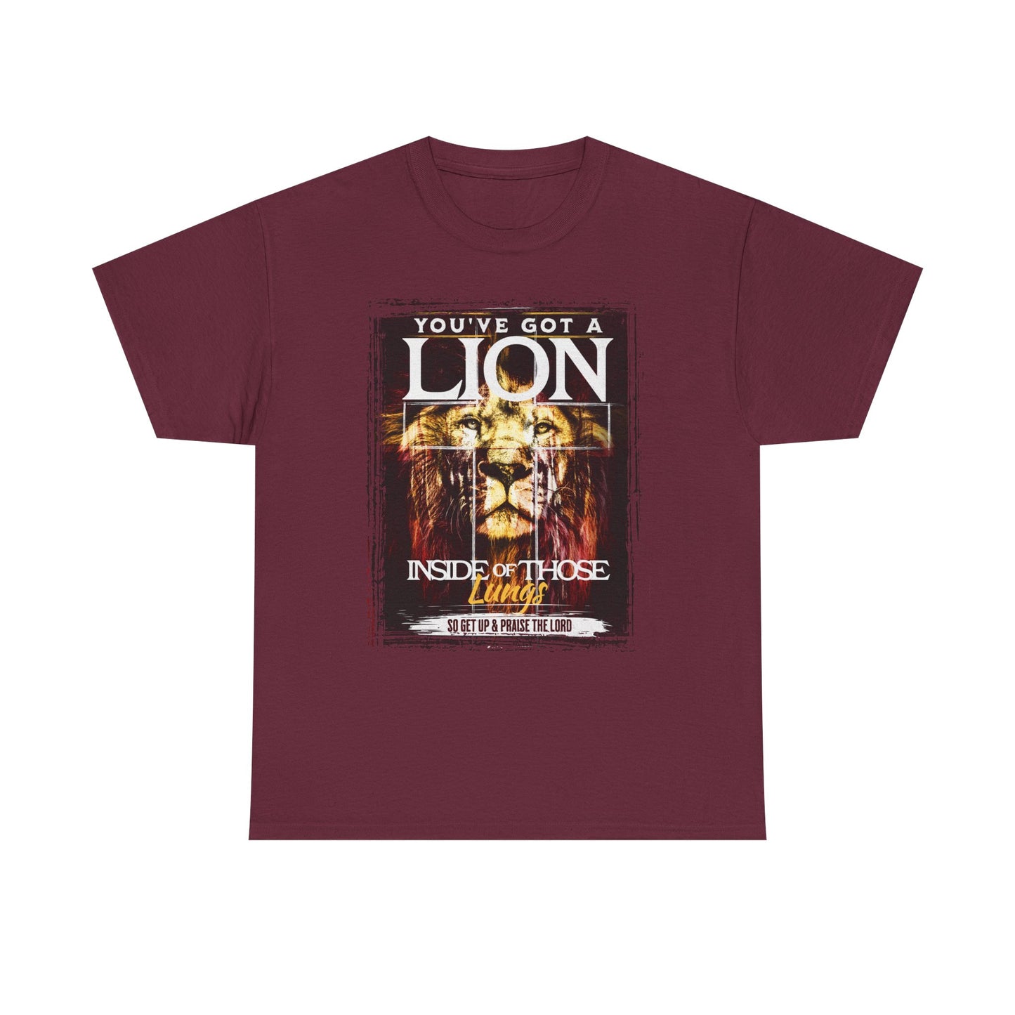 Lion Inside Graphic Tee – “You’ve Got a Lion Inside Those Lungs” Inspirational Animal T‑Shirt