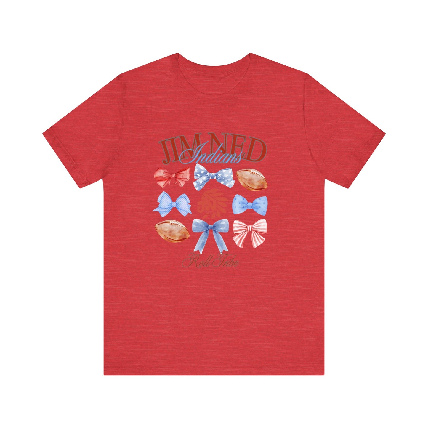 Unisex Jersey Short Sleeve Tee with Colorful Bows Design | Perfect for Celebrations, Casual Wear, Gifts, and Events