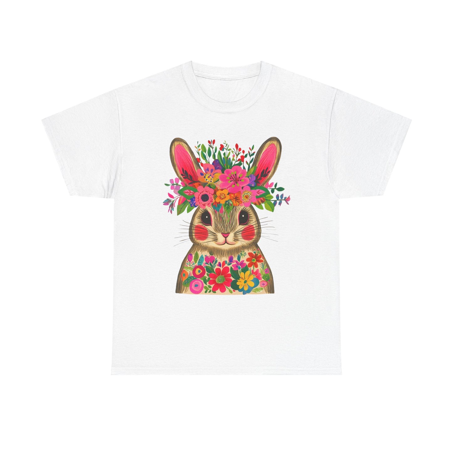 Flower Bunny Unisex Tee - Whimsical Easter Design