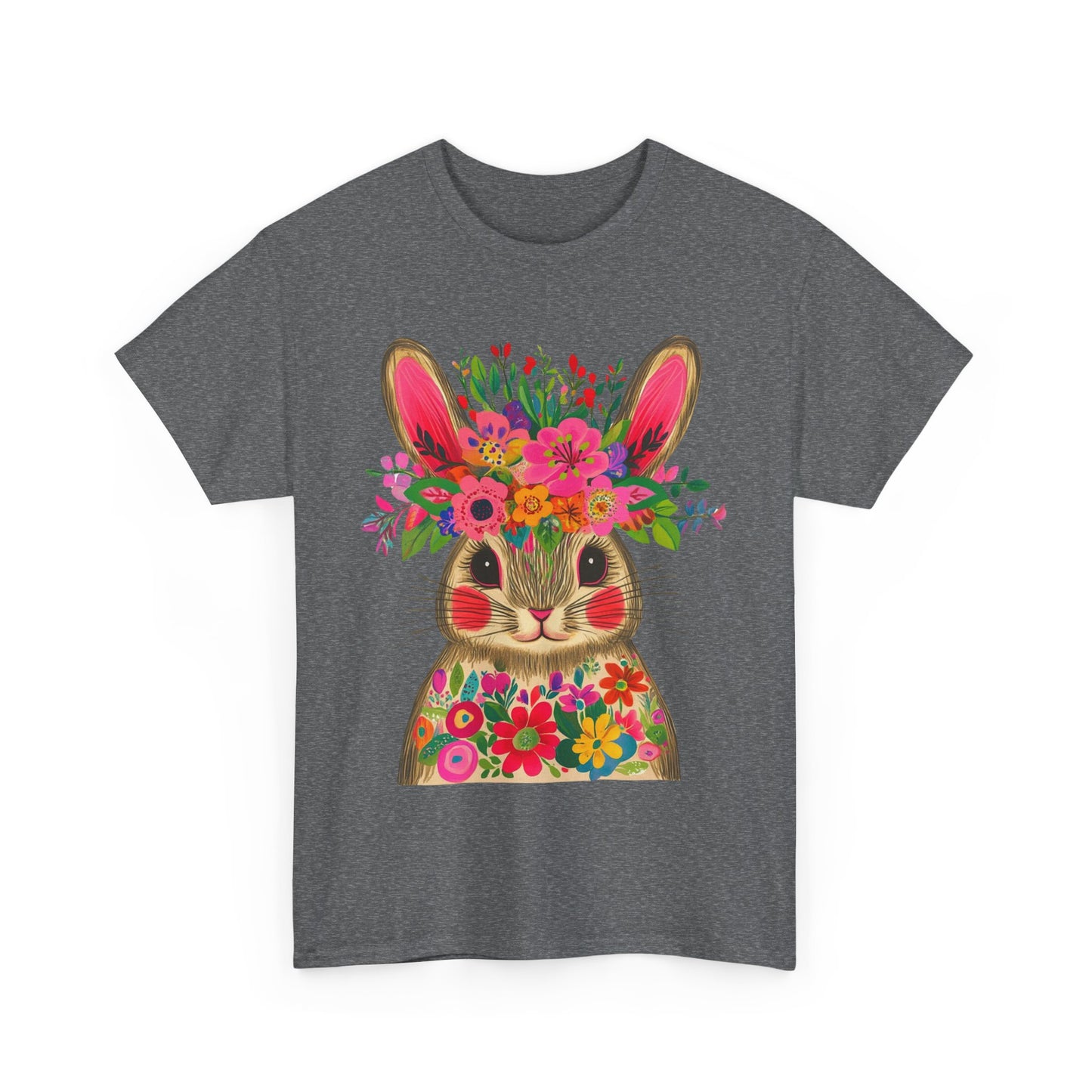 Flower Bunny Unisex Tee - Whimsical Easter Design