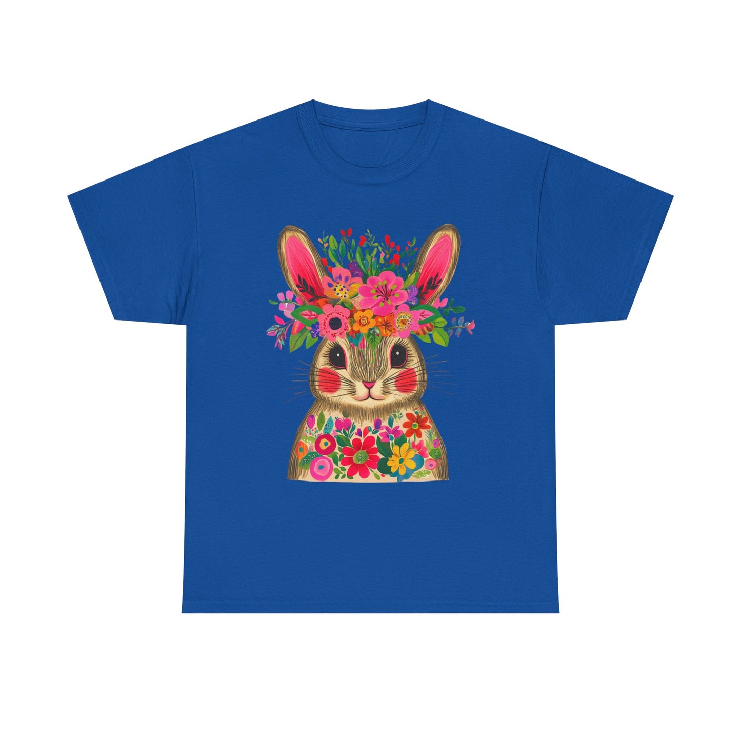Flower Bunny Unisex Tee - Whimsical Easter Design