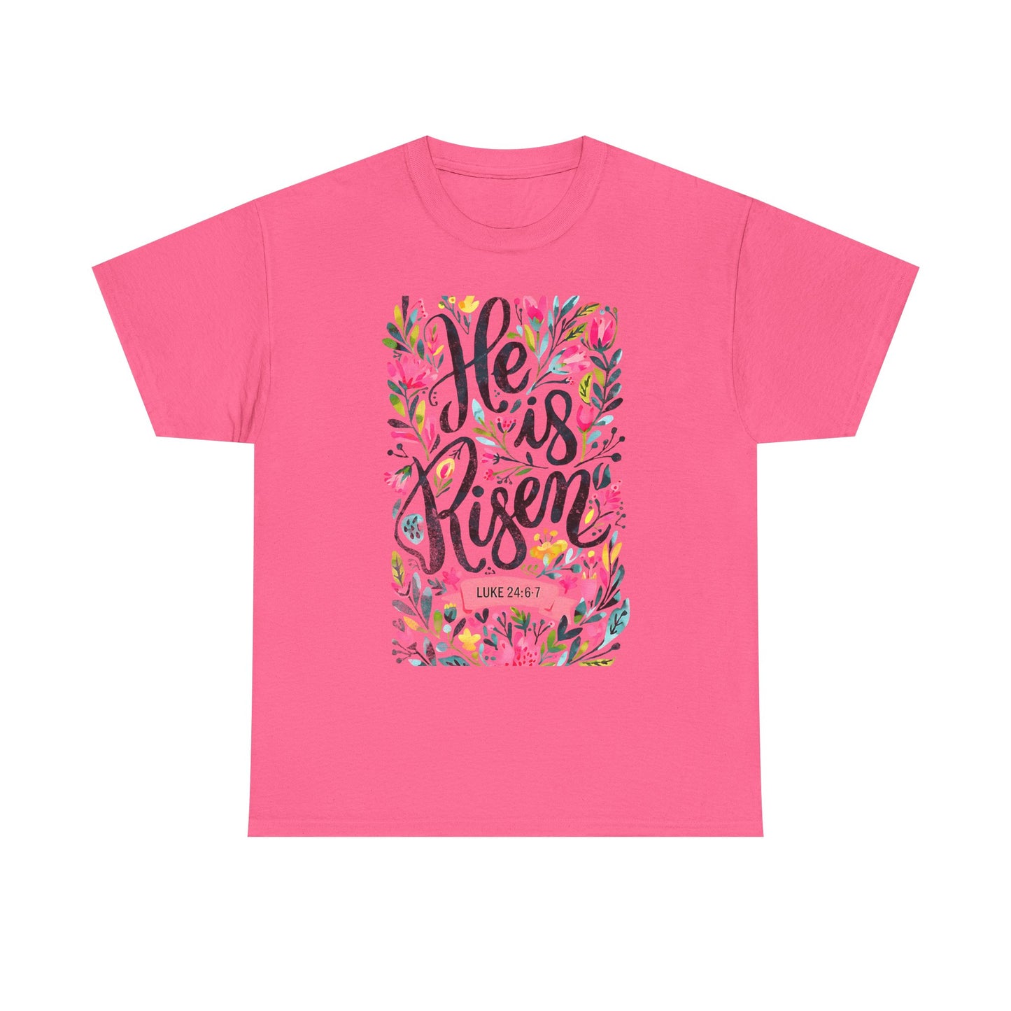 He Is Risen Unisex Heavy Cotton Tee - Inspirational Faith Shirt