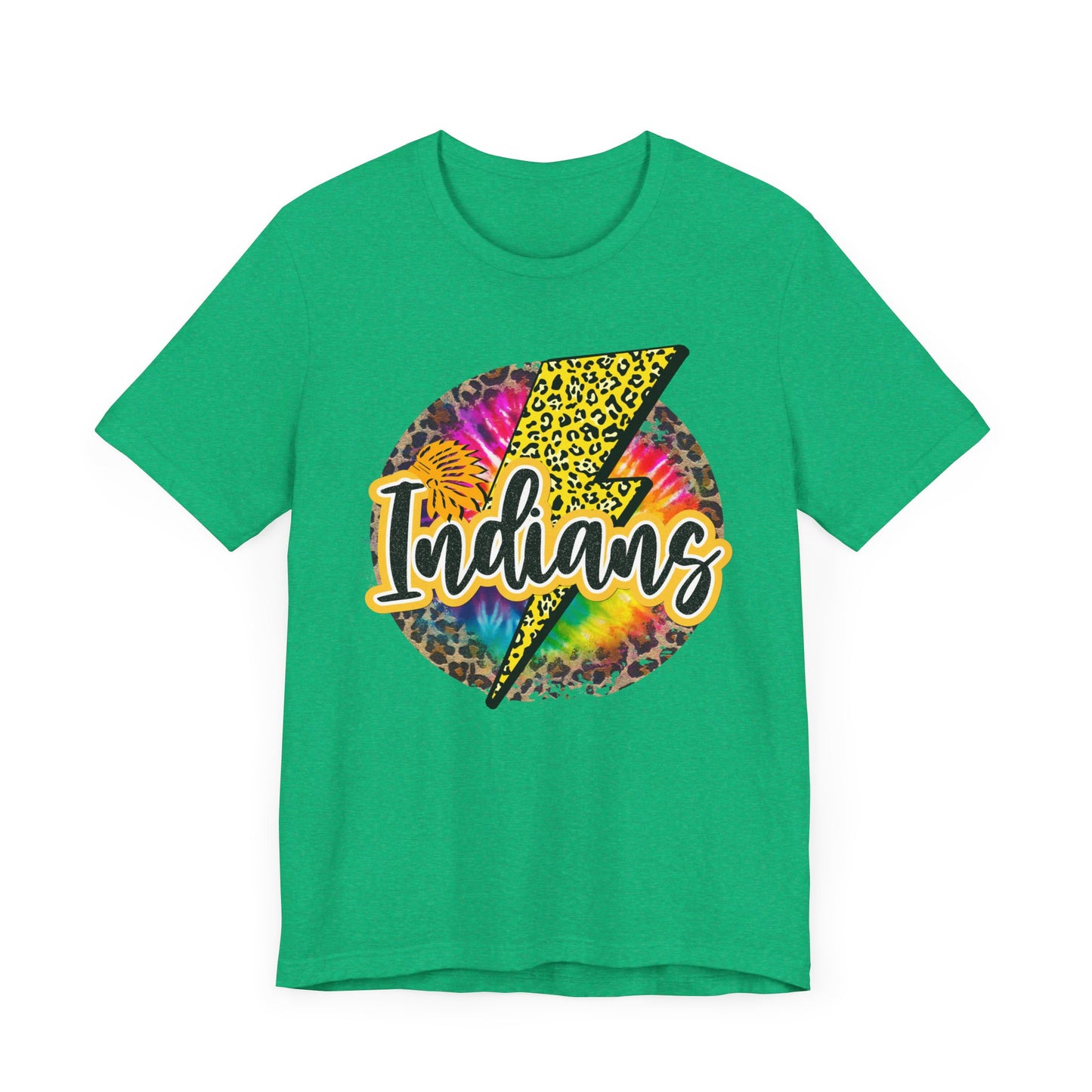 Indians tye dye Lightning emblem Unisex Jersey Short Sleeve Tee