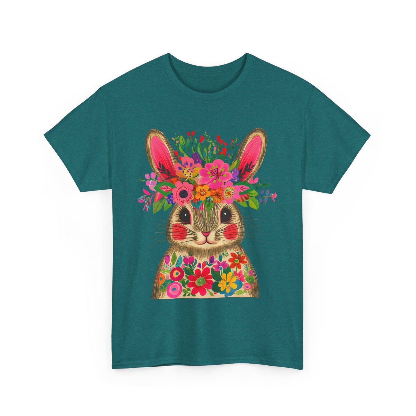 Flower Bunny Unisex Tee - Whimsical Easter Design