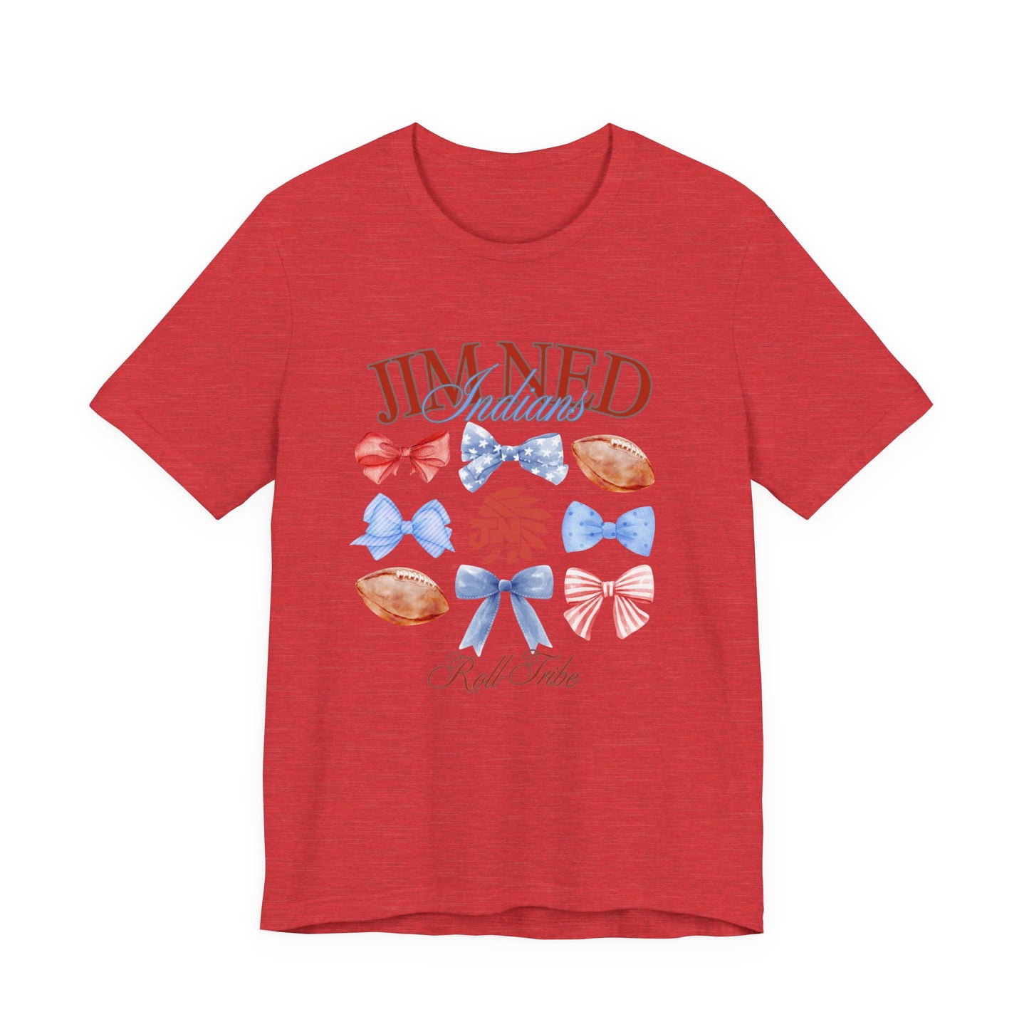 Unisex Jersey Short Sleeve Tee with Colorful Bows Design | Perfect for Celebrations, Casual Wear, Gifts, and Events