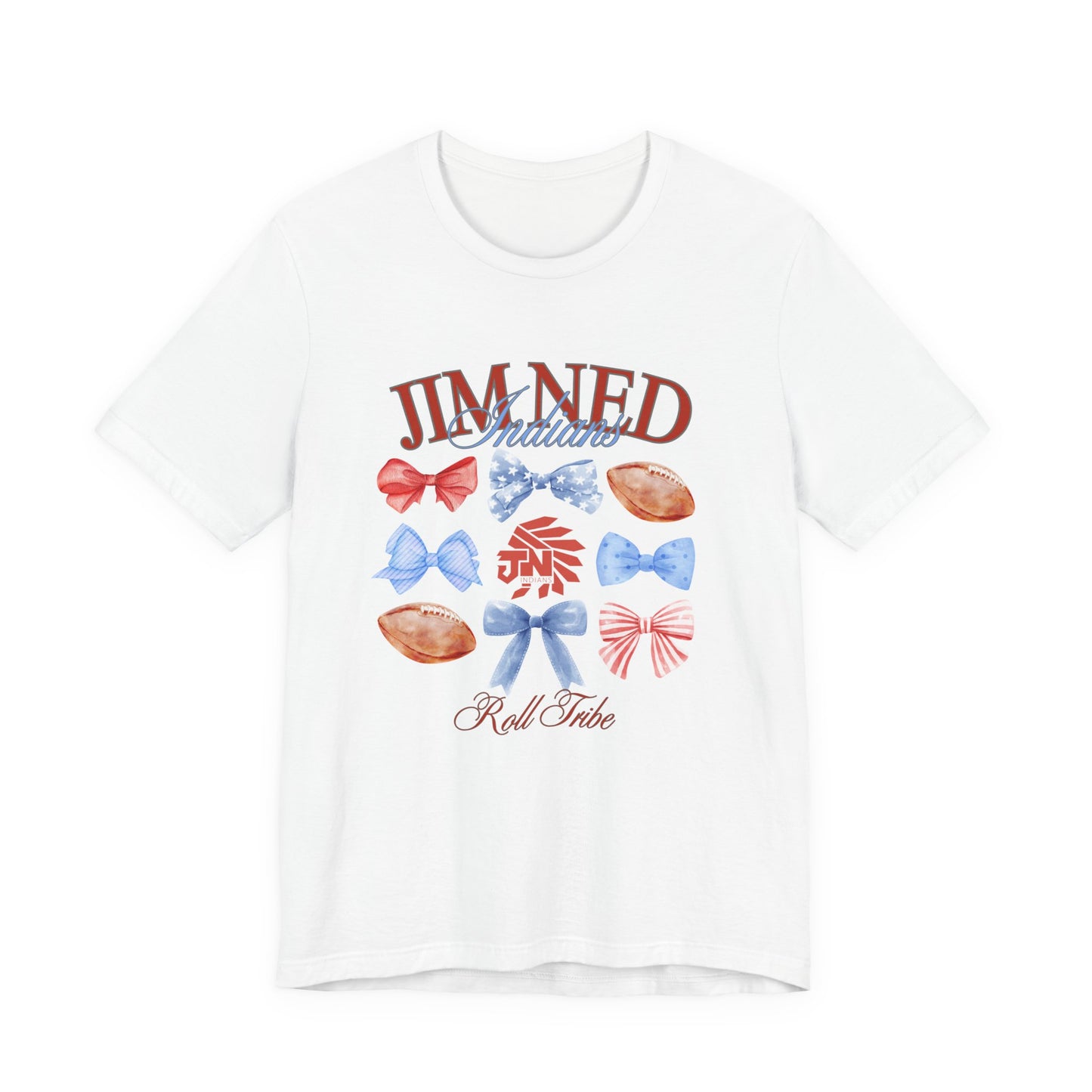 Unisex Jersey Short Sleeve Tee with Colorful Bows Design | Perfect for Celebrations, Casual Wear, Gifts, and Events