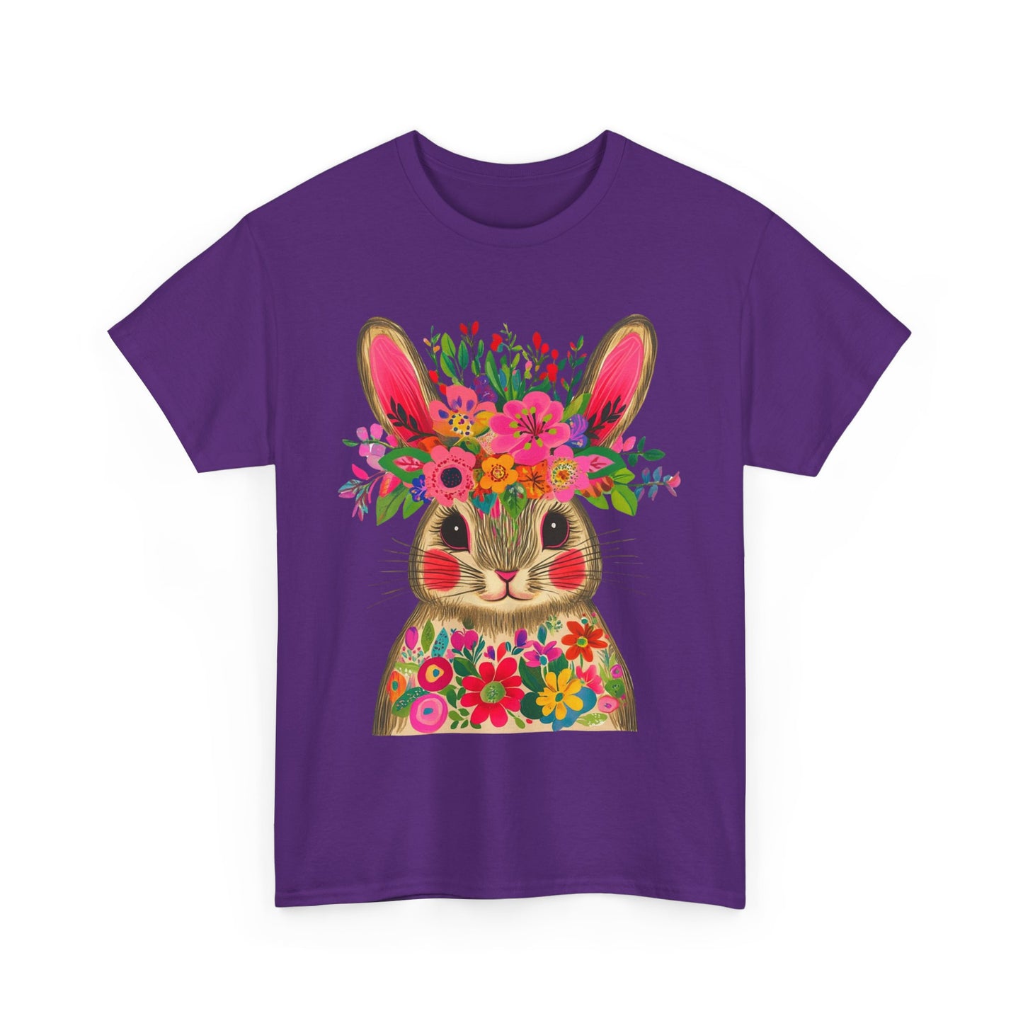 Flower Bunny Unisex Tee - Whimsical Easter Design