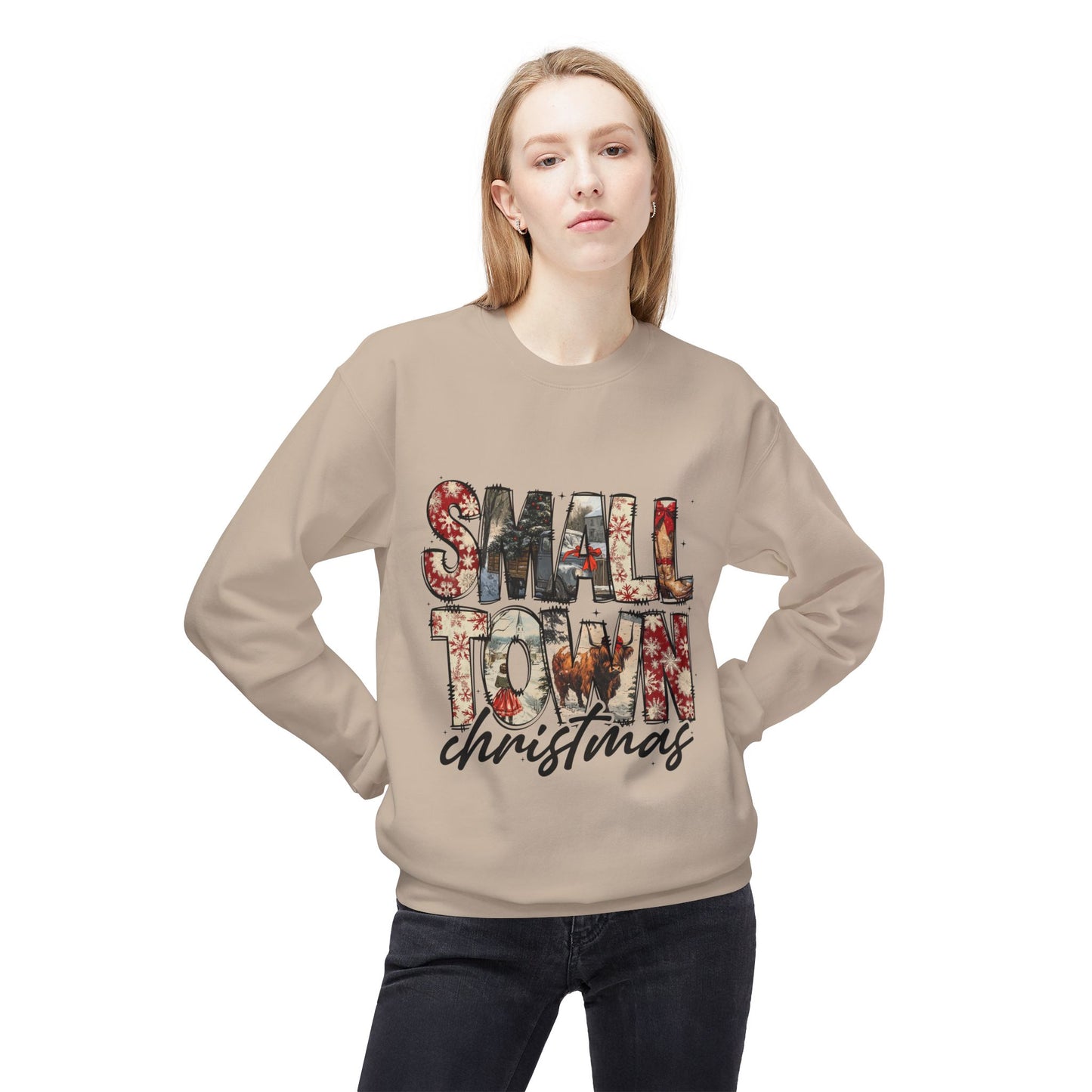 Christmas Sweatshirt - Small Town Holiday Vibes