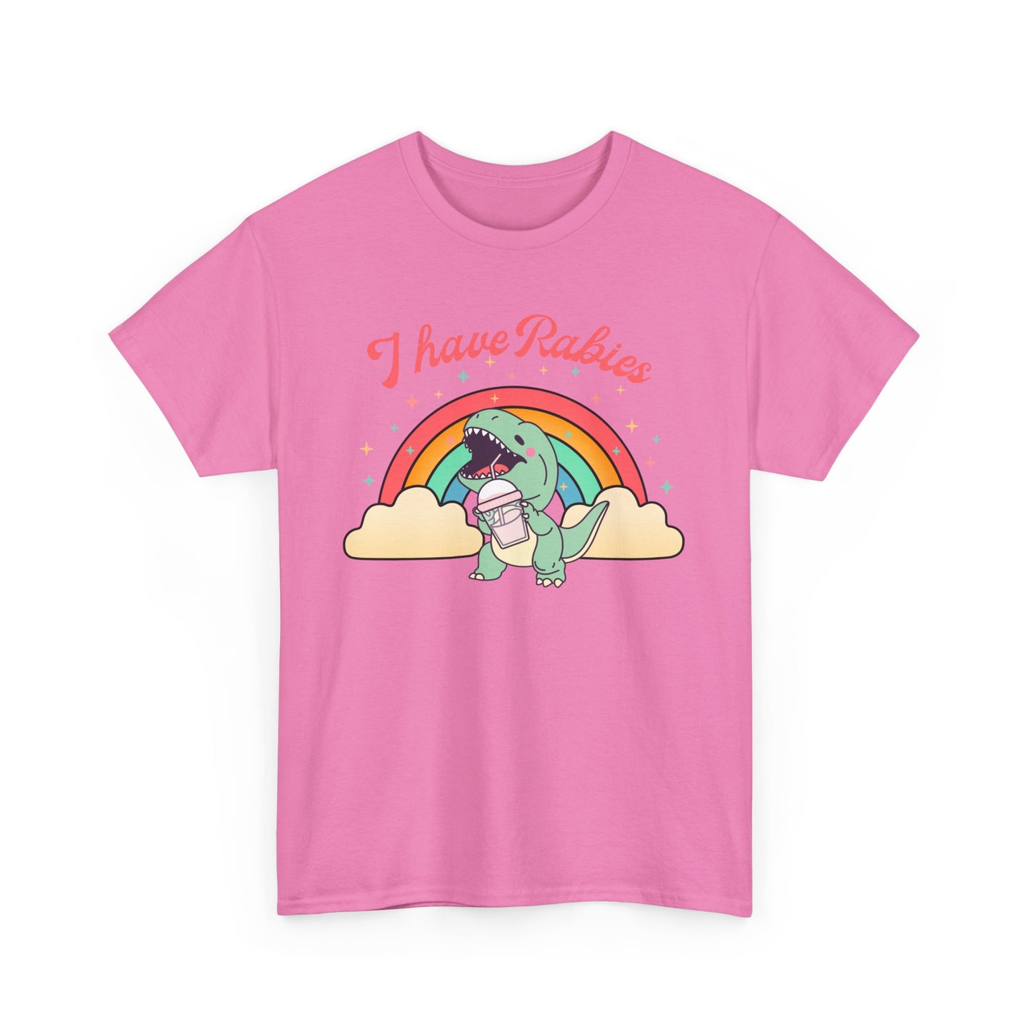 Funny Dinosaur Tee - I Have Rabies Unisex Heavy Cotton T-Shirt