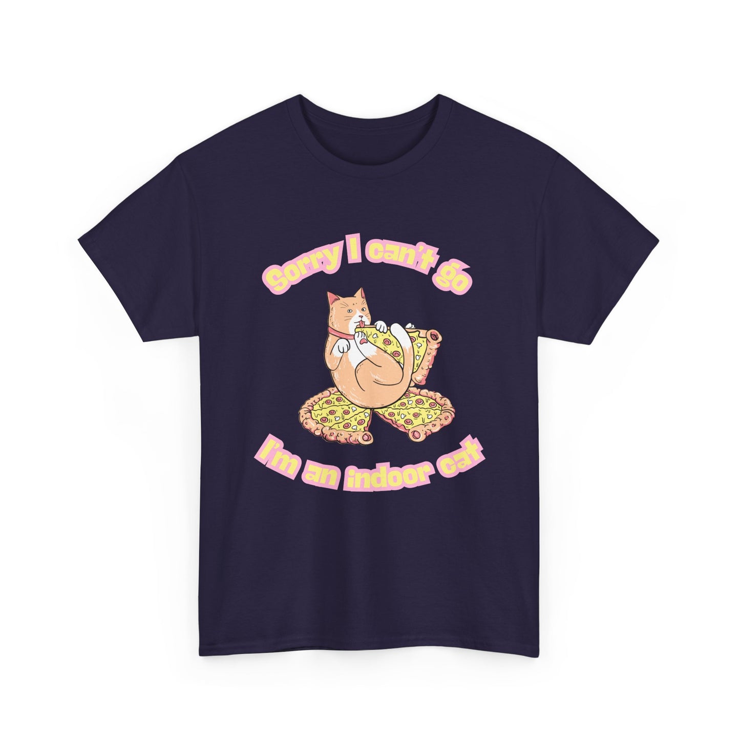 Cat Lover Unisex Tee - Indoor Cat, Fat Cat Design