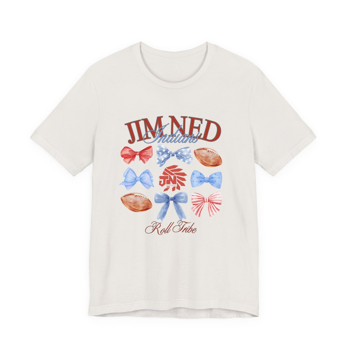 Unisex Jersey Short Sleeve Tee with Colorful Bows Design | Perfect for Celebrations, Casual Wear, Gifts, and Events