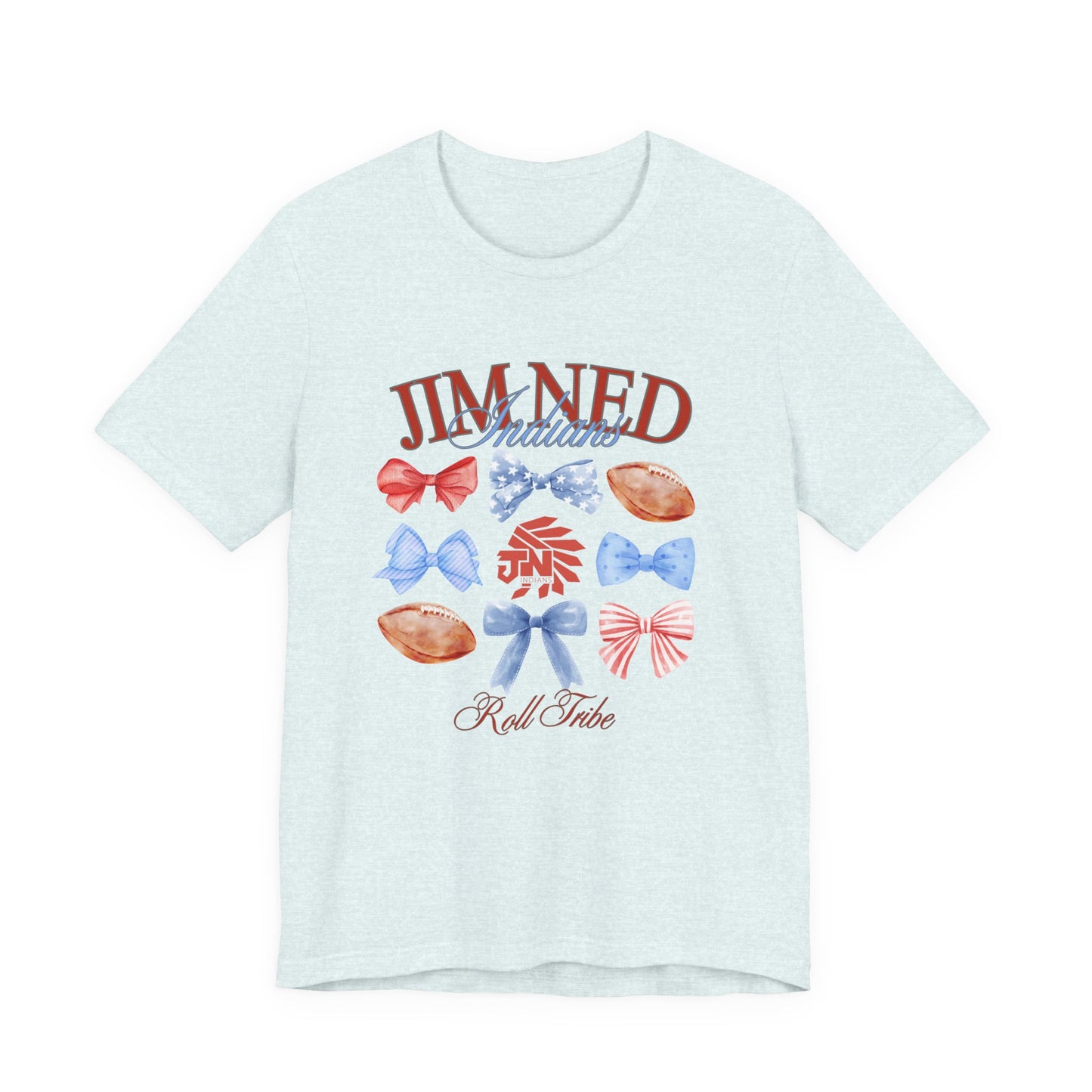 Unisex Jersey Short Sleeve Tee with Colorful Bows Design | Perfect for Celebrations, Casual Wear, Gifts, and Events