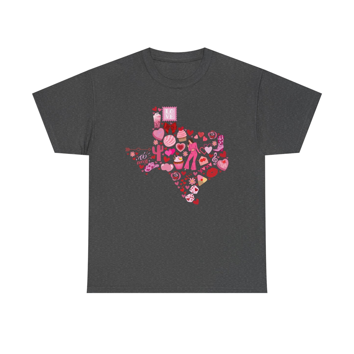 Texas Love Unisex Tee Shirt - Vintage Lone Star State Souvenir Gift