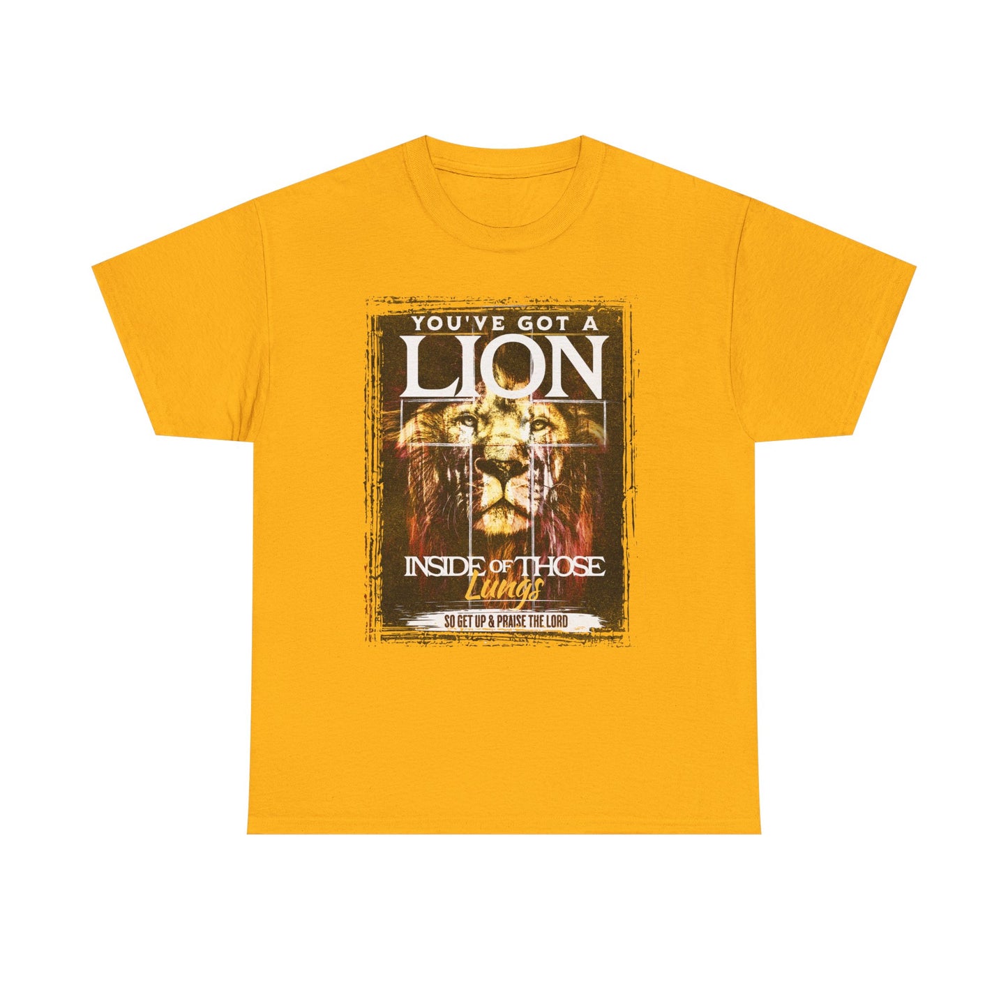 Lion Inside Graphic Tee – “You’ve Got a Lion Inside Those Lungs” Inspirational Animal T‑Shirt