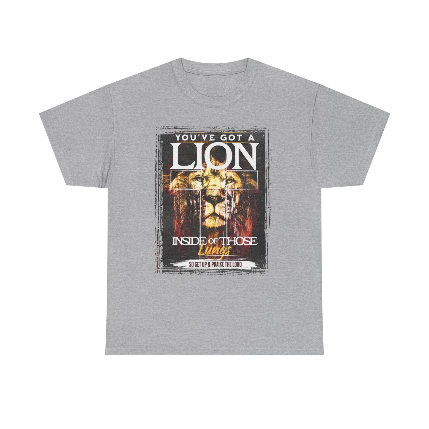 Lion Inside Graphic Tee – “You’ve Got a Lion Inside Those Lungs” Inspirational Animal T‑Shirt