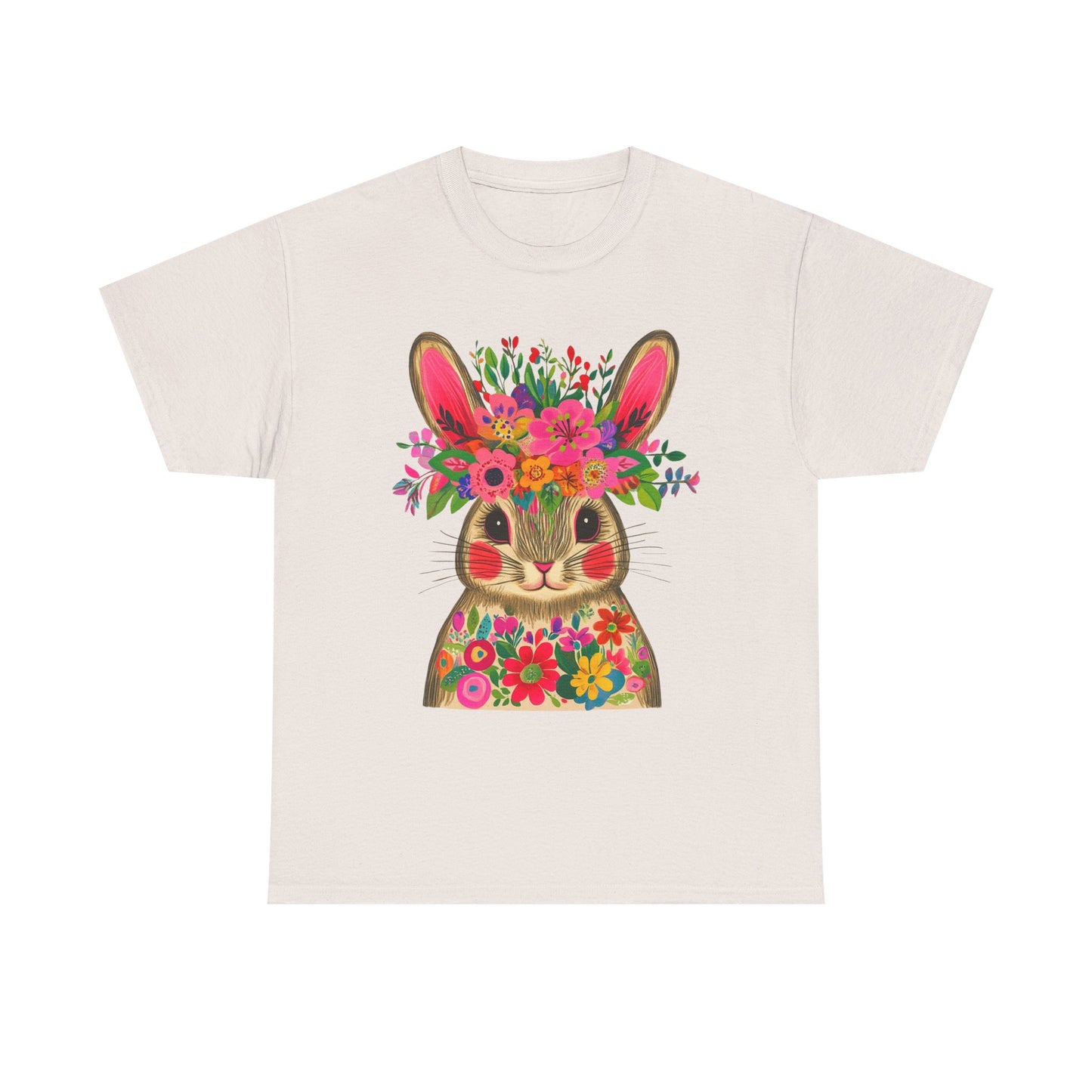 Flower Bunny Unisex Tee - Whimsical Easter Design