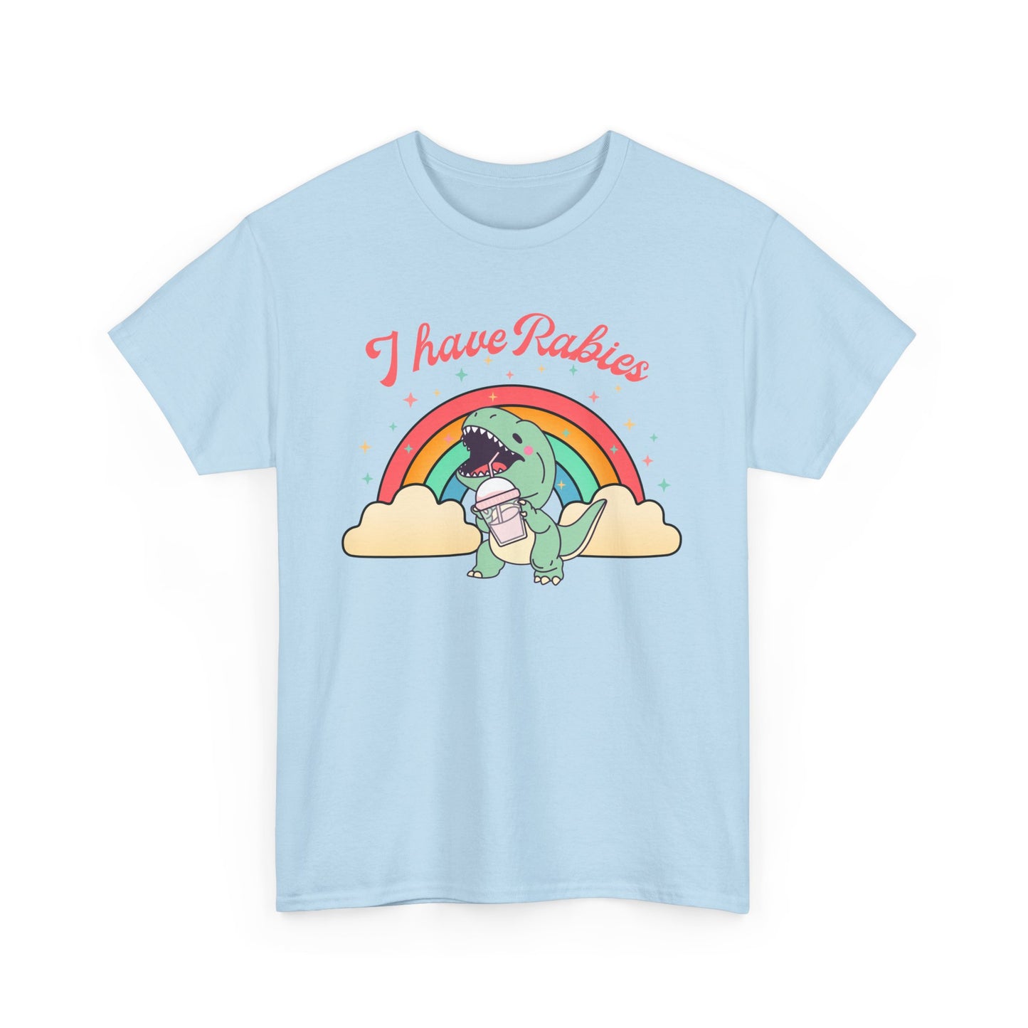 Funny Dinosaur Tee - I Have Rabies Unisex Heavy Cotton T-Shirt