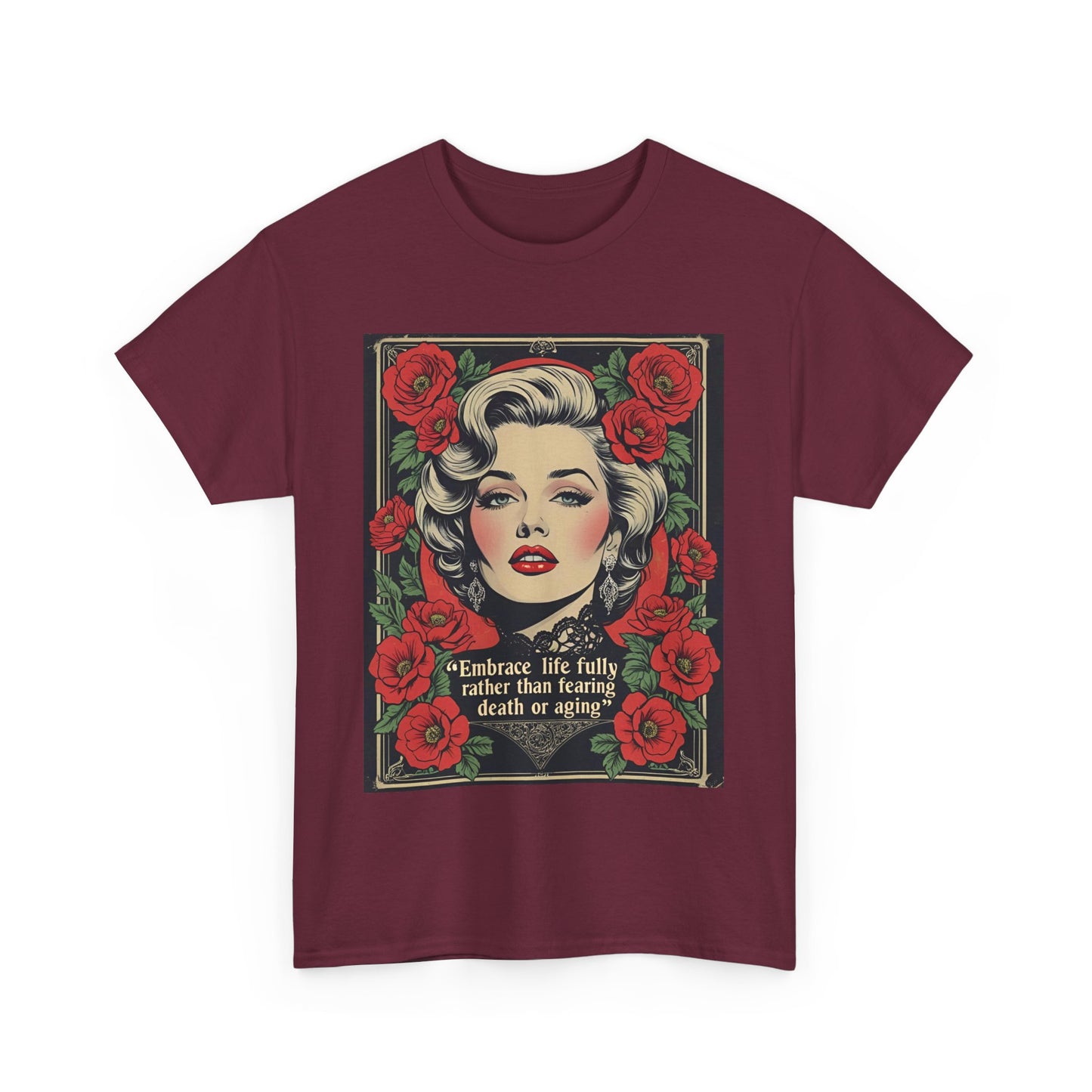 T-Shirt Day of the Dead Monroe Quote Roses