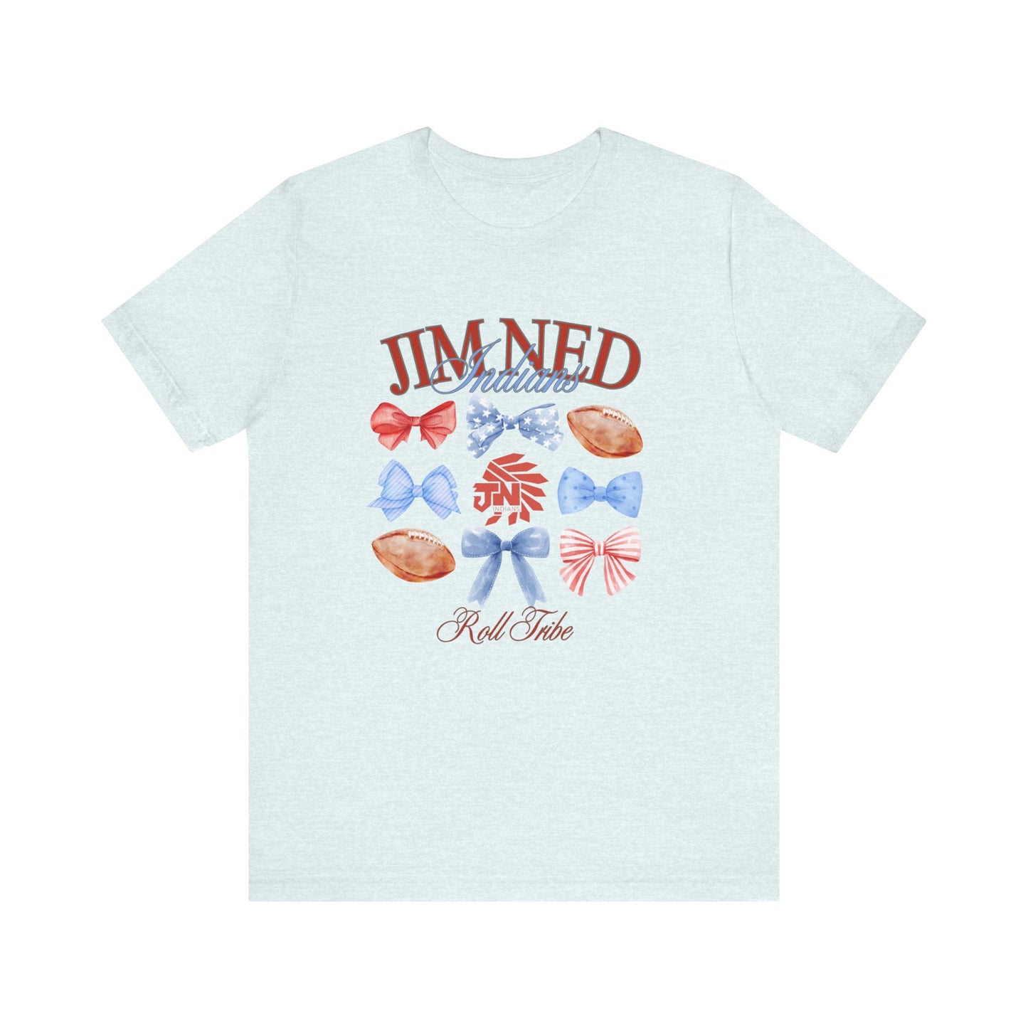Unisex Jersey Short Sleeve Tee with Colorful Bows Design | Perfect for Celebrations, Casual Wear, Gifts, and Events