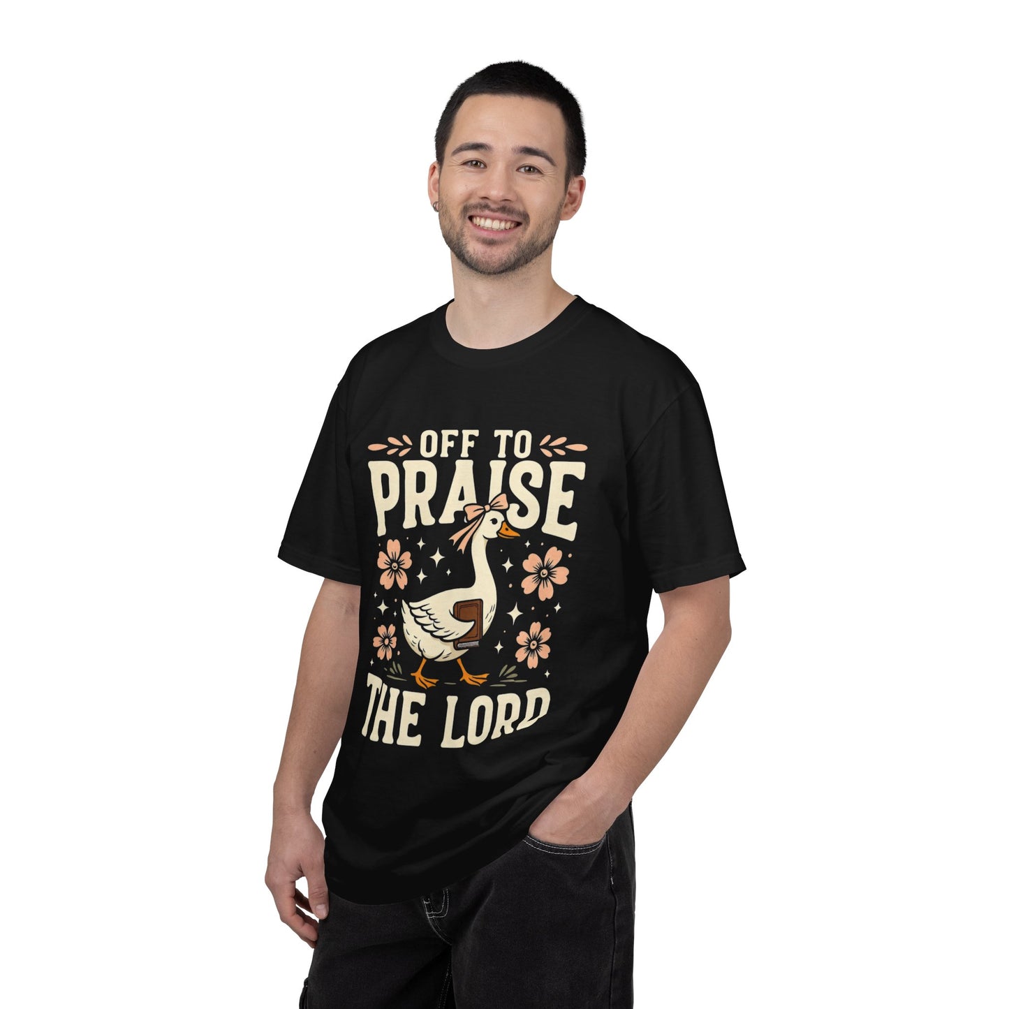 Off to Praise the Lord T-Shirt — Christian Duck Floral Graphic Tee