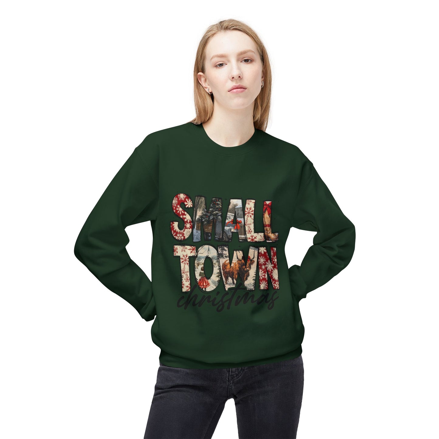 Christmas Sweatshirt - Small Town Holiday Vibes