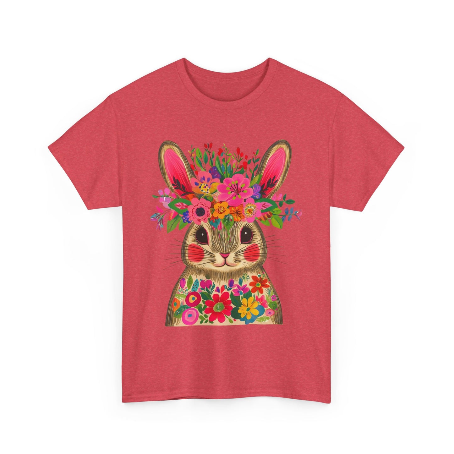 Flower Bunny Unisex Tee - Whimsical Easter Design