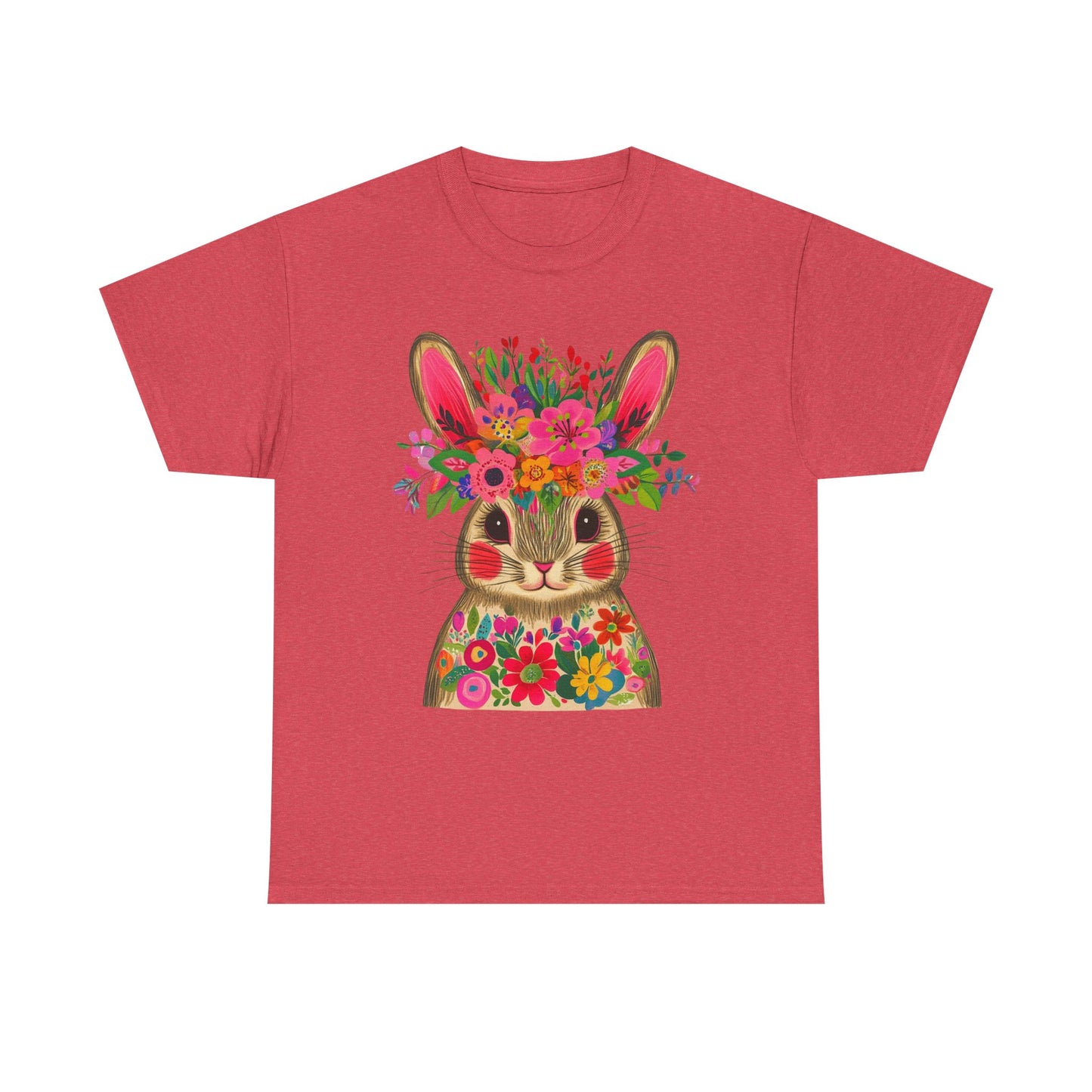 Flower Bunny Unisex Tee - Whimsical Easter Design