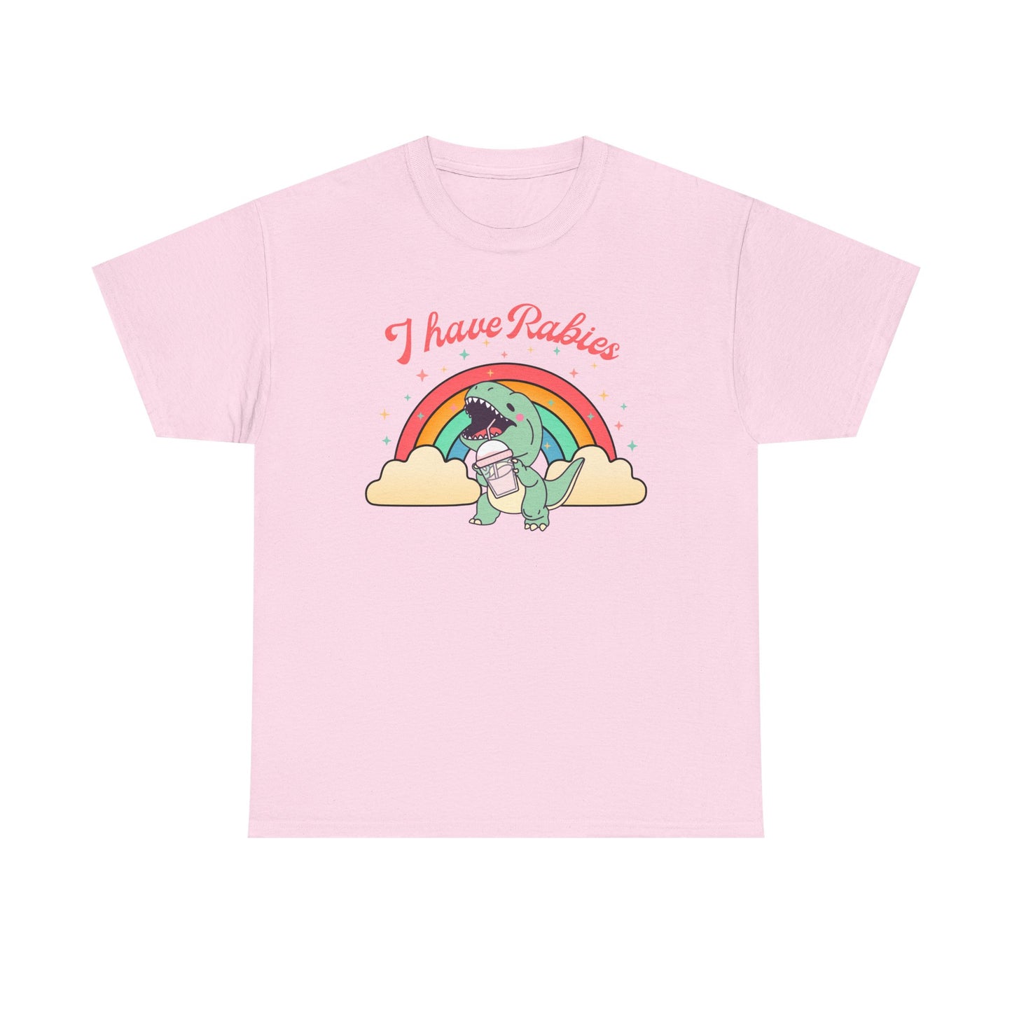 Funny Dinosaur Tee - I Have Rabies Unisex Heavy Cotton T-Shirt