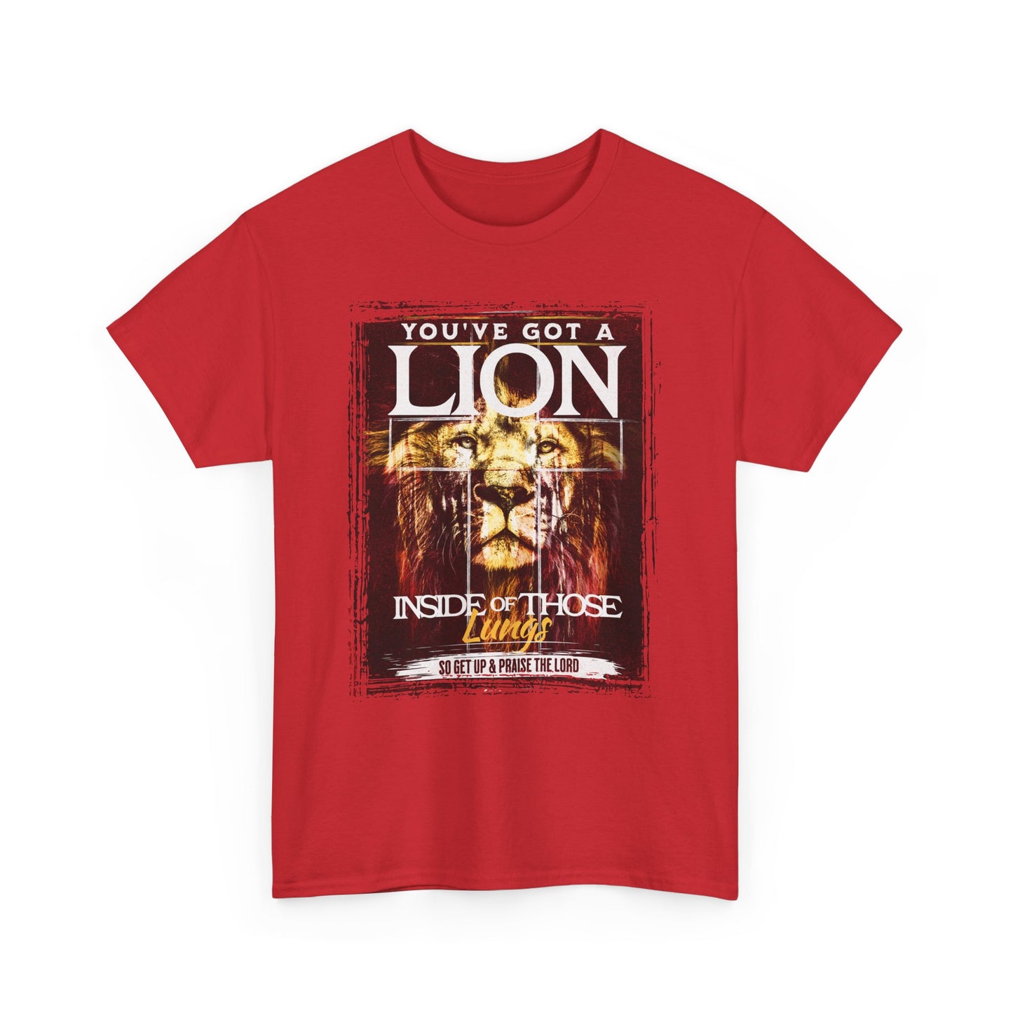 Lion Inside Graphic Tee – “You’ve Got a Lion Inside Those Lungs” Inspirational Animal T‑Shirt