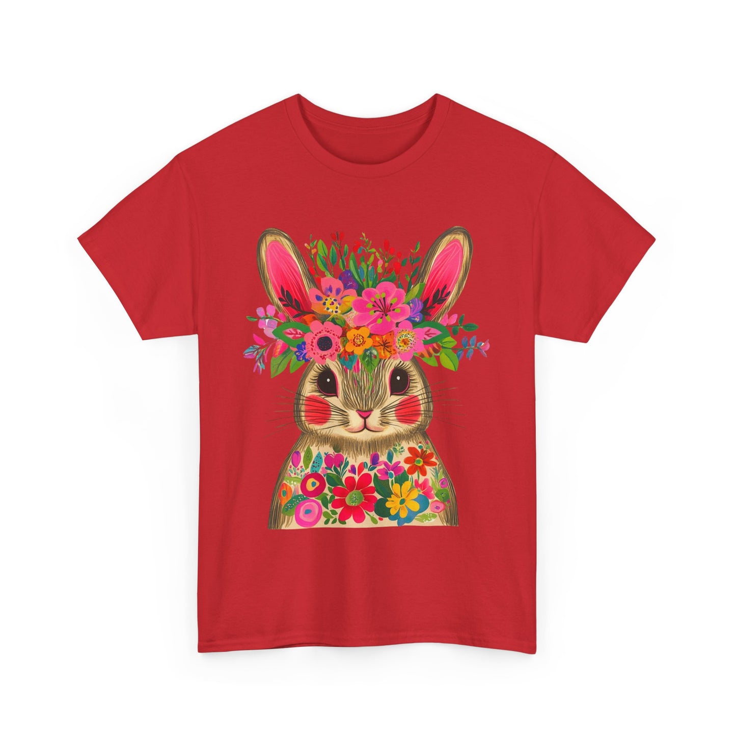 Flower Bunny Unisex Tee - Whimsical Easter Design