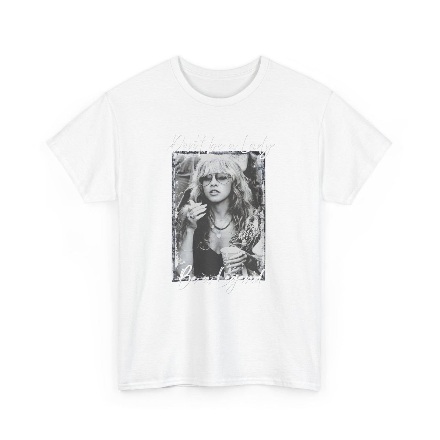 Vintage Black & White Photo Tee — Retro 70s Woman Graphic T-Shirt