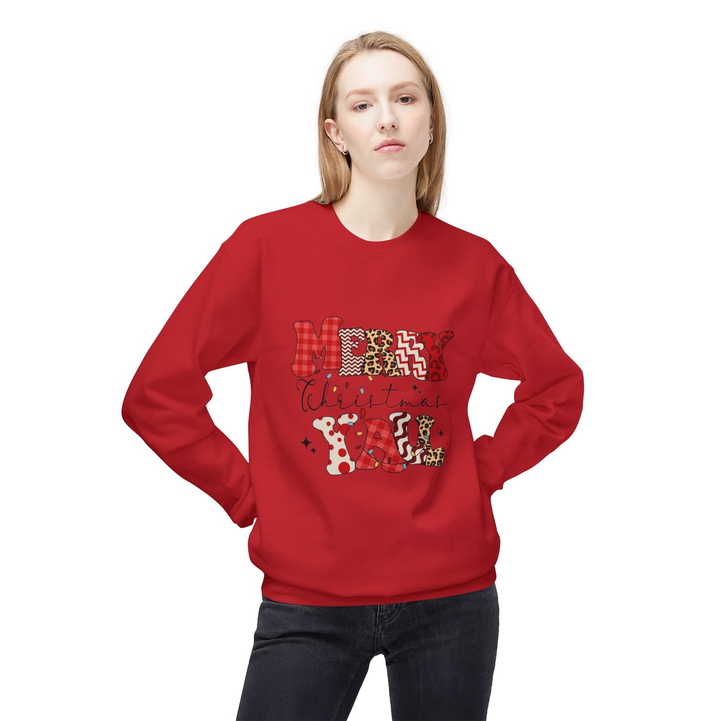 Christmas Crewneck Sweatshirt - Merry Christmas Y'all