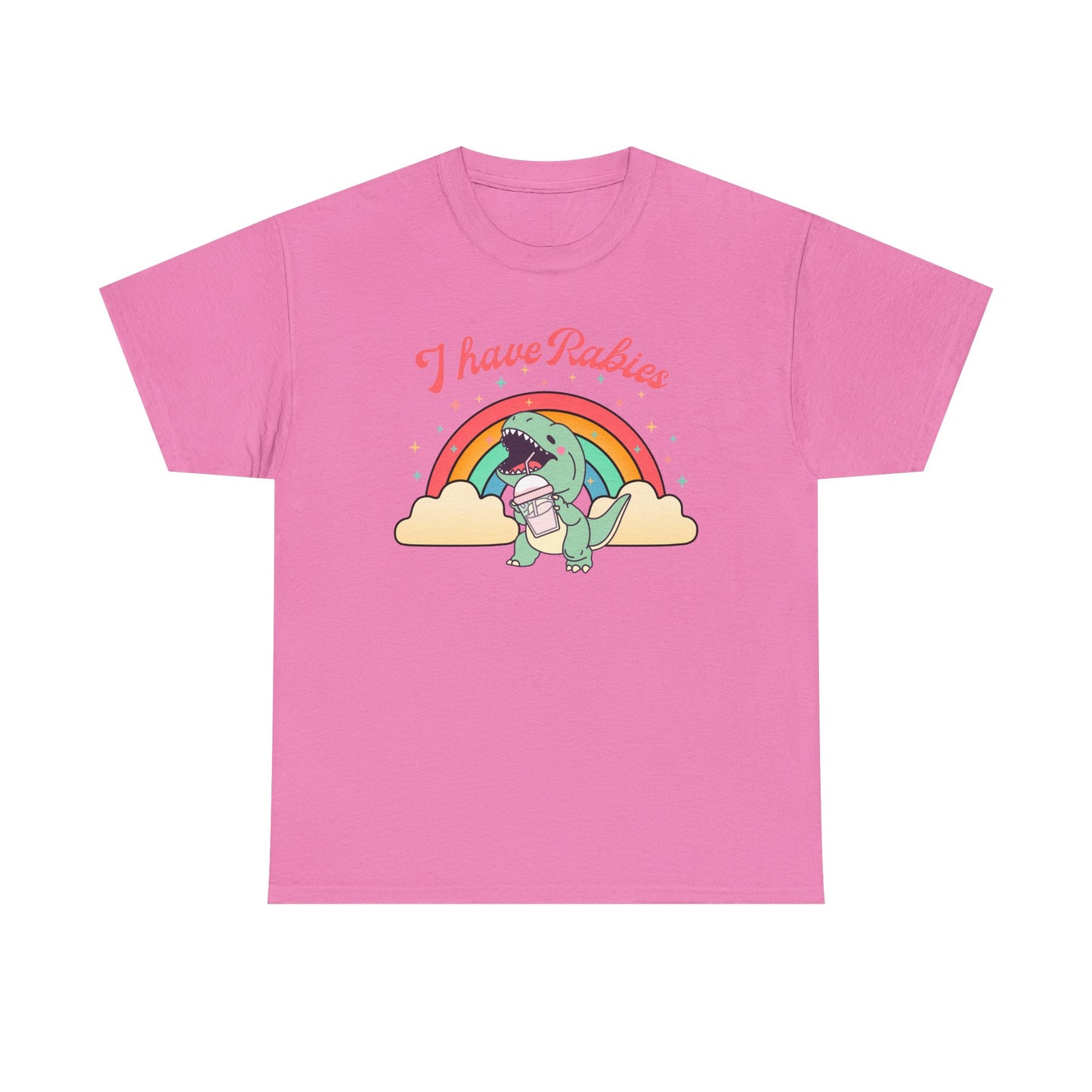 Funny Dinosaur Tee - I Have Rabies Unisex Heavy Cotton T-Shirt