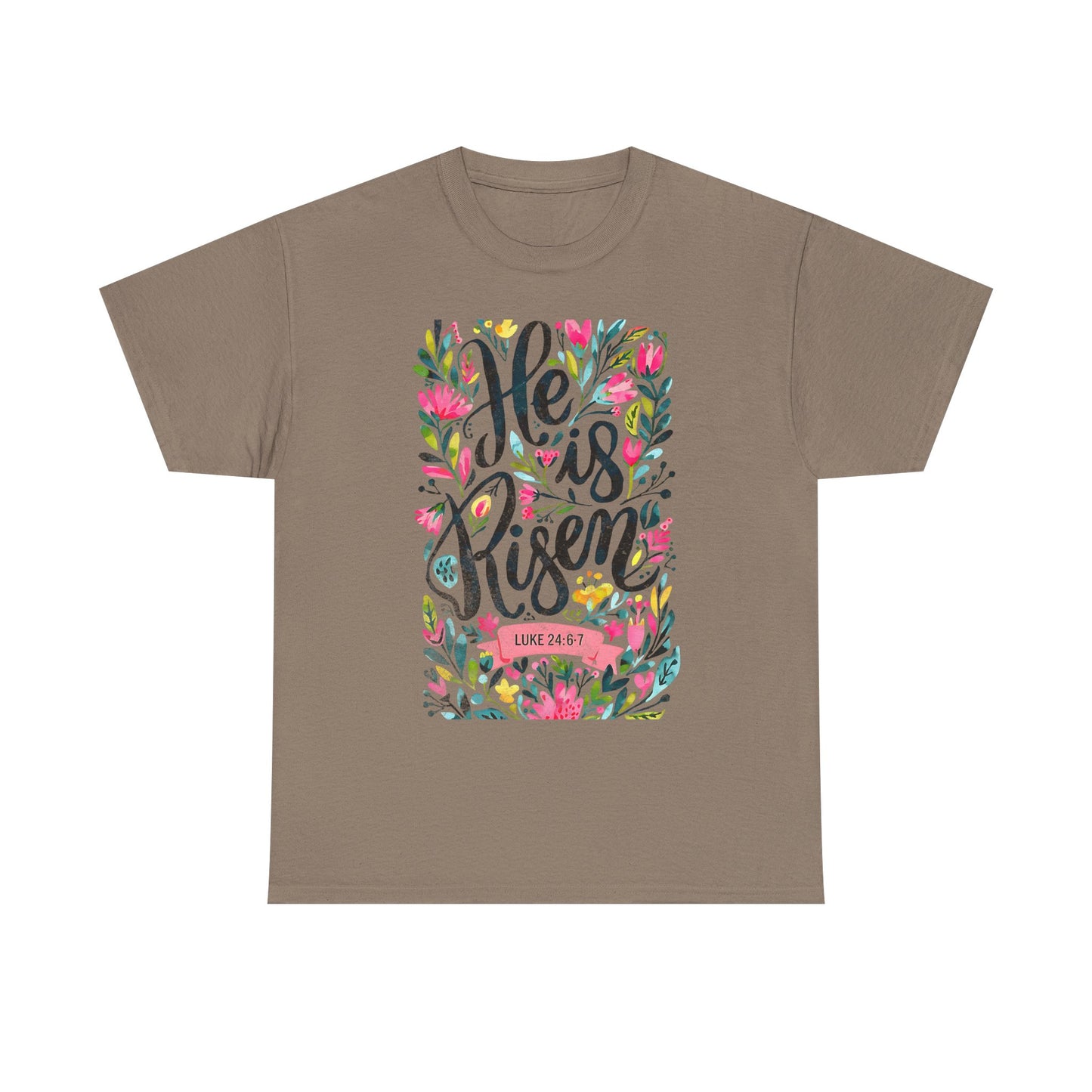 He Is Risen Unisex Heavy Cotton Tee - Inspirational Faith Shirt