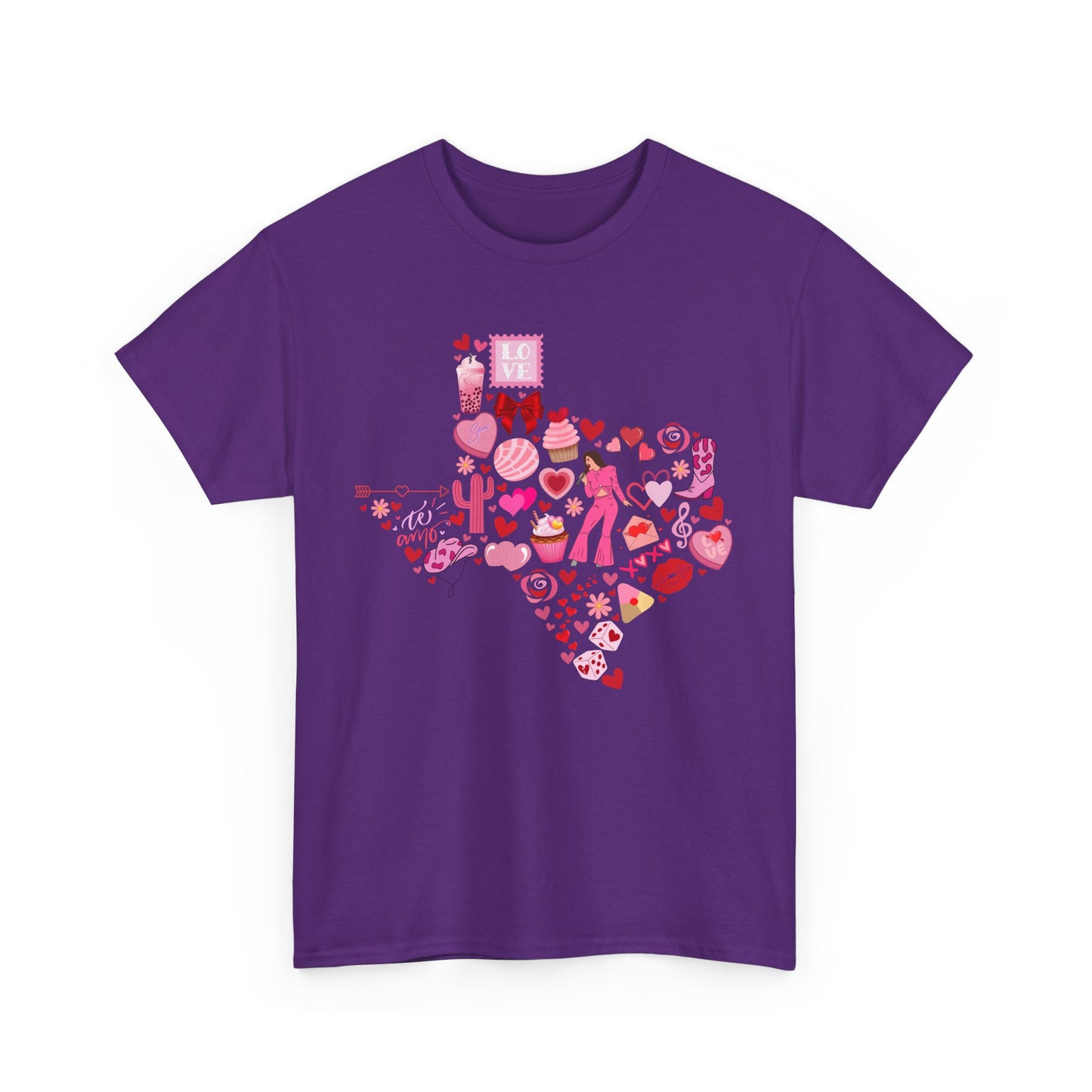 Texas Love Unisex Tee Shirt - Vintage Lone Star State Souvenir Gift