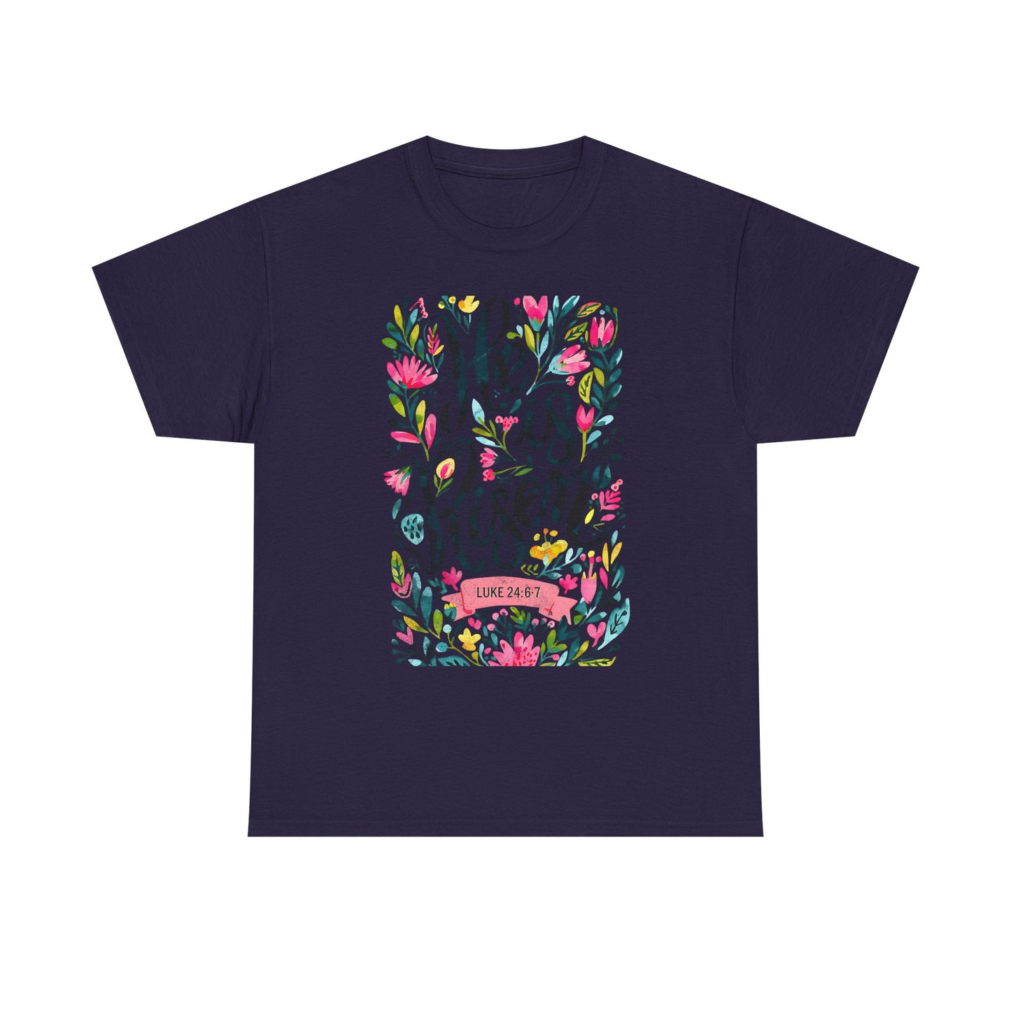 He Is Risen Unisex Heavy Cotton Tee - Inspirational Faith Shirt