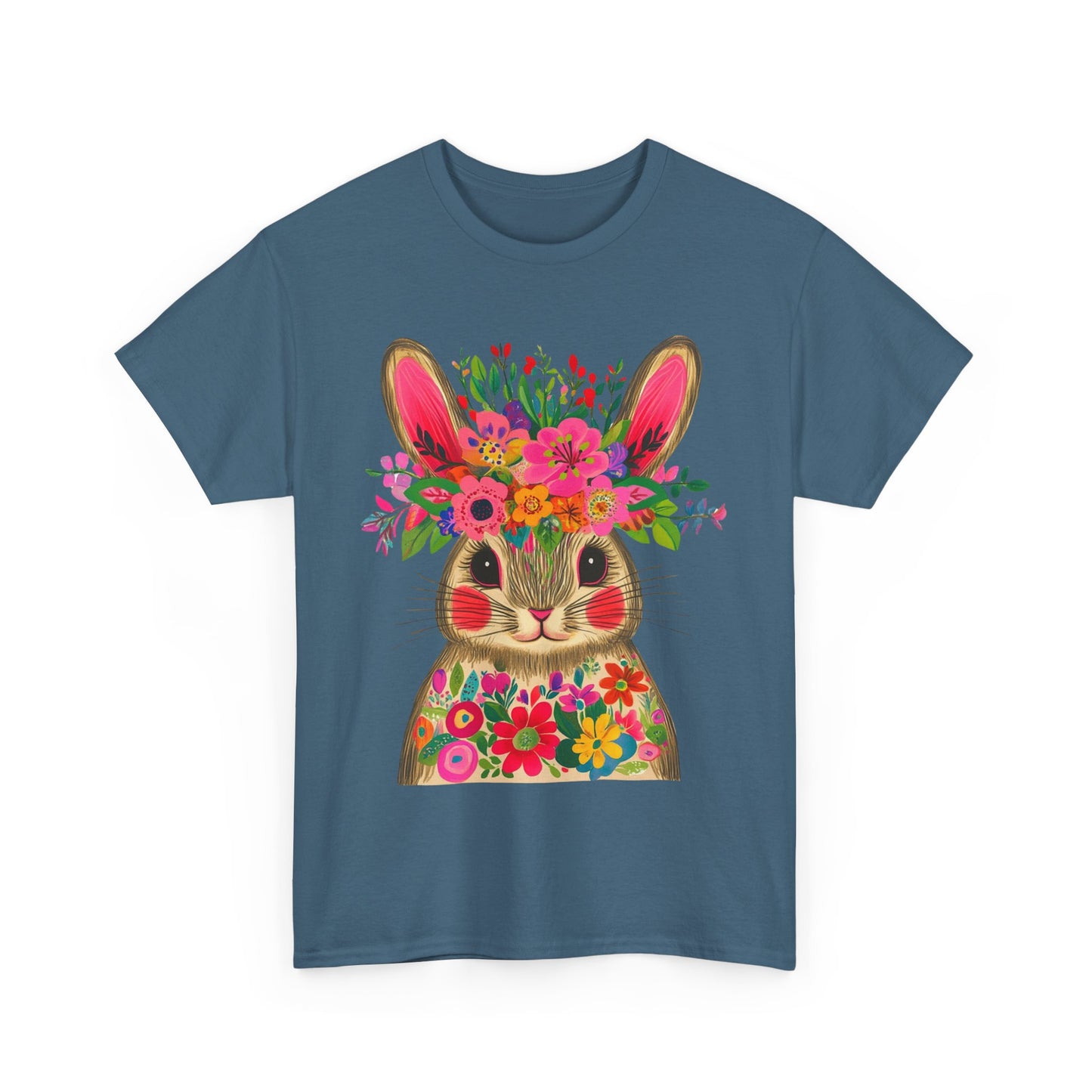 Flower Bunny Unisex Tee - Whimsical Easter Design