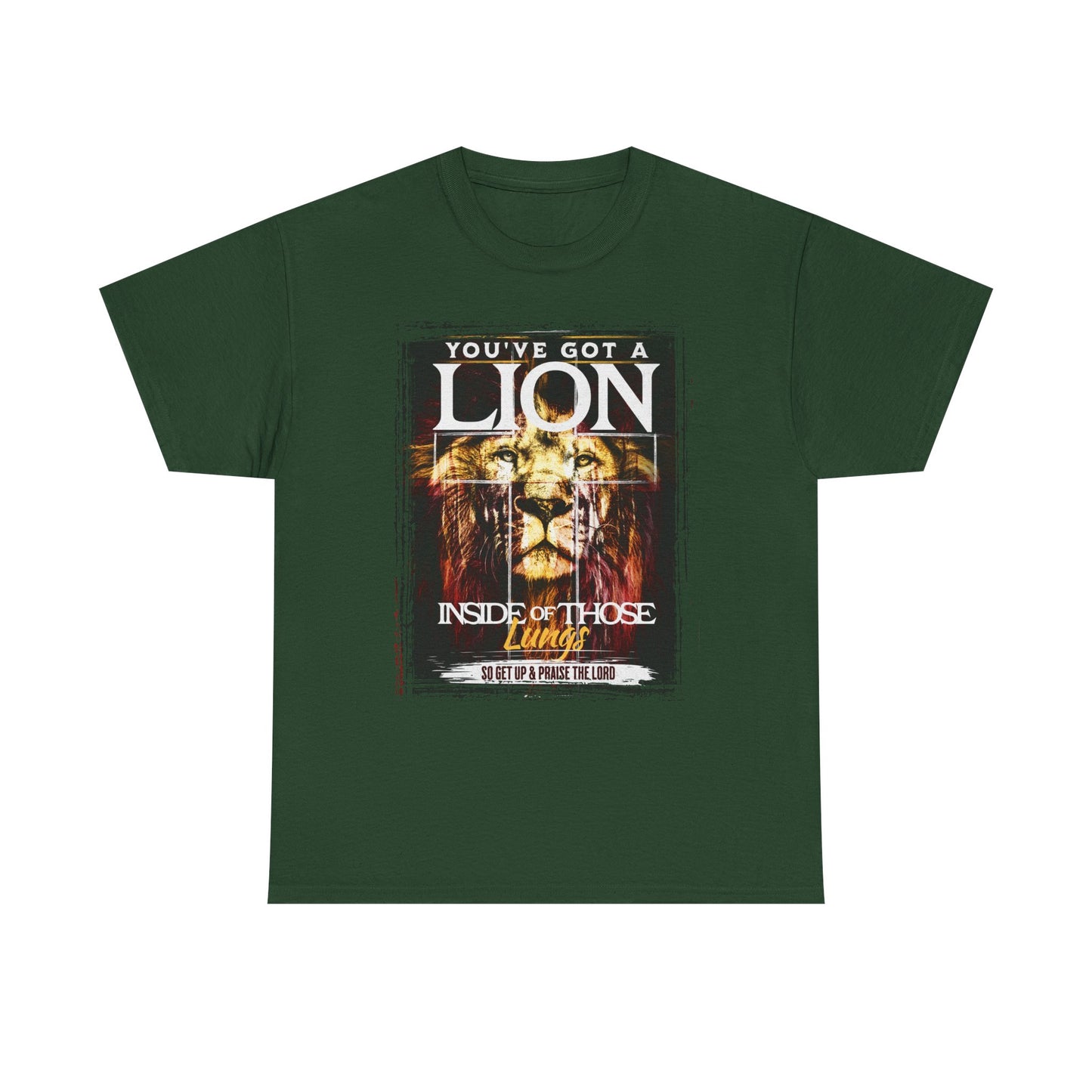 Lion Inside Graphic Tee – “You’ve Got a Lion Inside Those Lungs” Inspirational Animal T‑Shirt