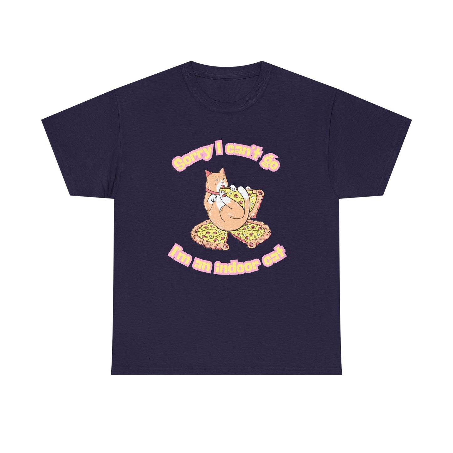 Cat Lover Unisex Tee - Indoor Cat, Fat Cat Design