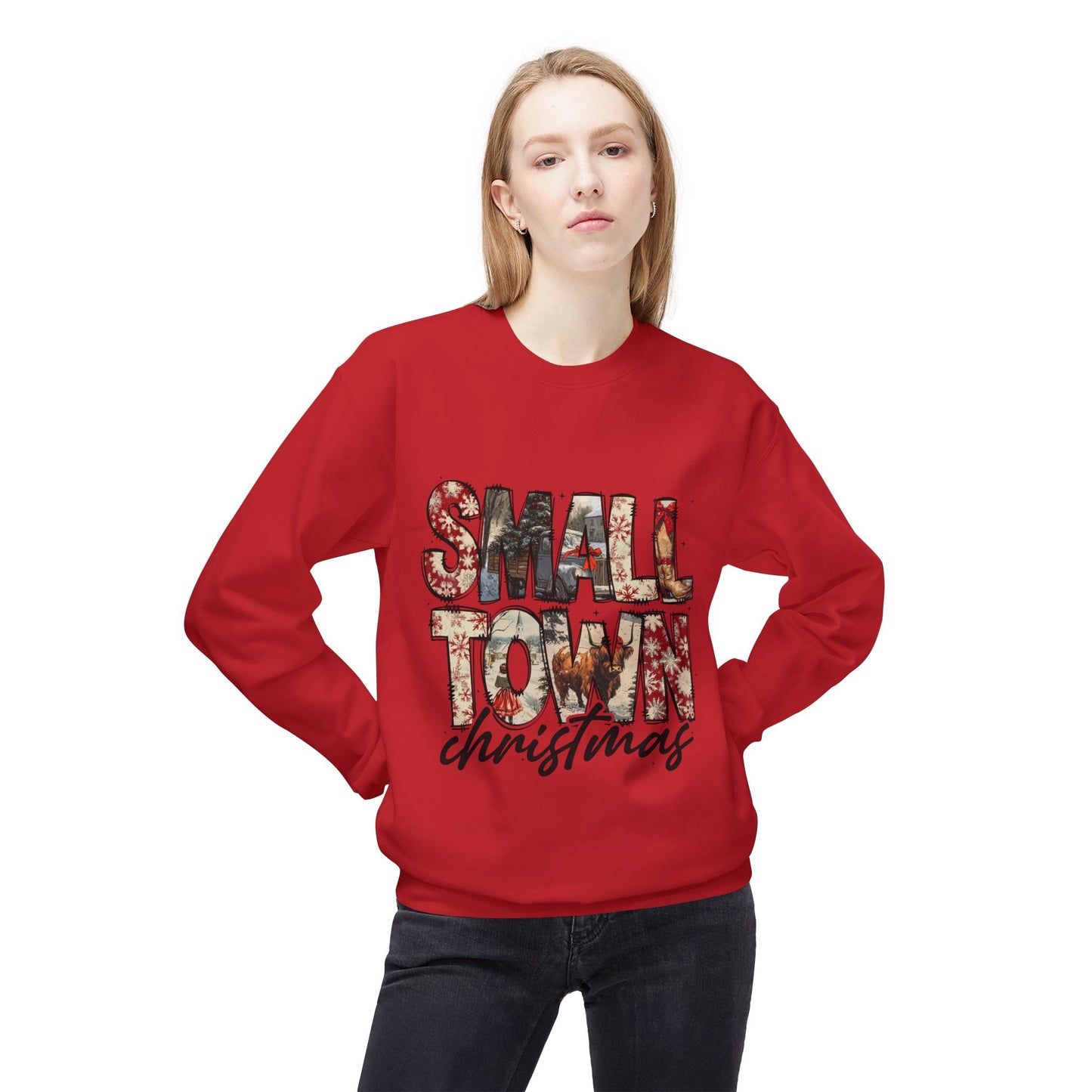 Christmas Sweatshirt - Small Town Holiday Vibes