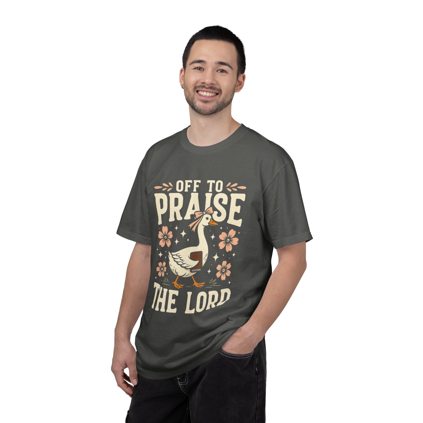 Off to Praise the Lord T-Shirt — Christian Duck Floral Graphic Tee