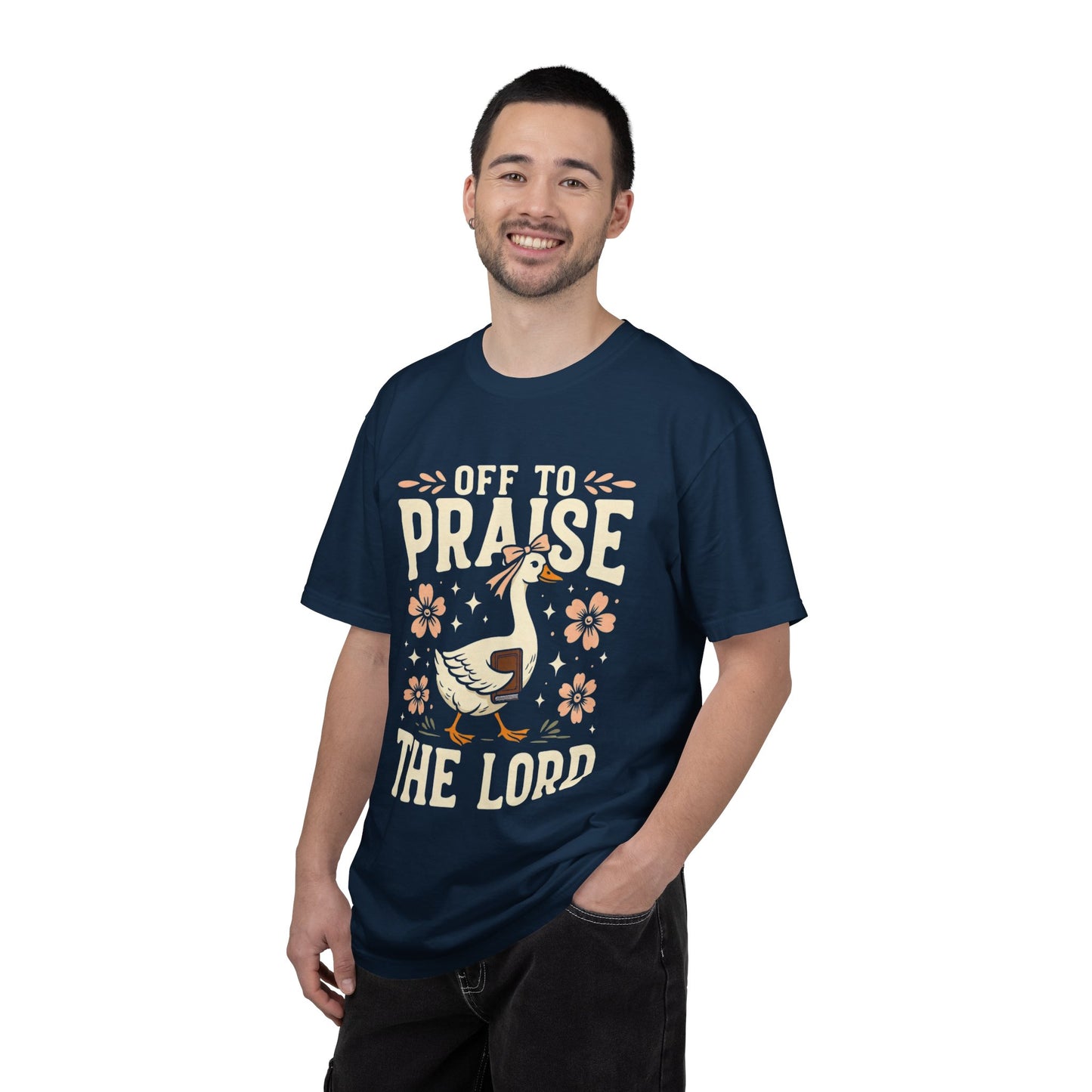 Off to Praise the Lord T-Shirt — Christian Duck Floral Graphic Tee