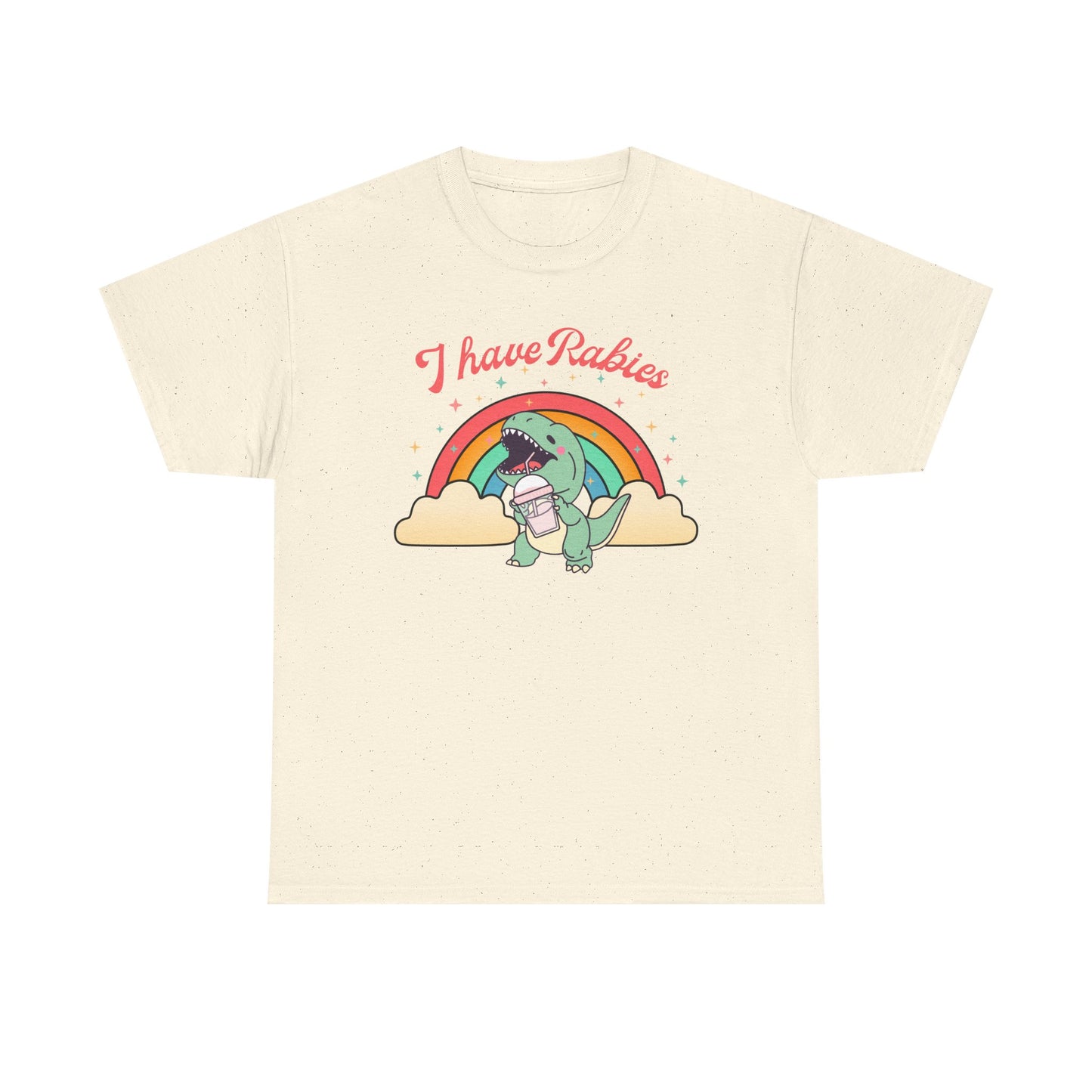 Funny Dinosaur Tee - I Have Rabies Unisex Heavy Cotton T-Shirt