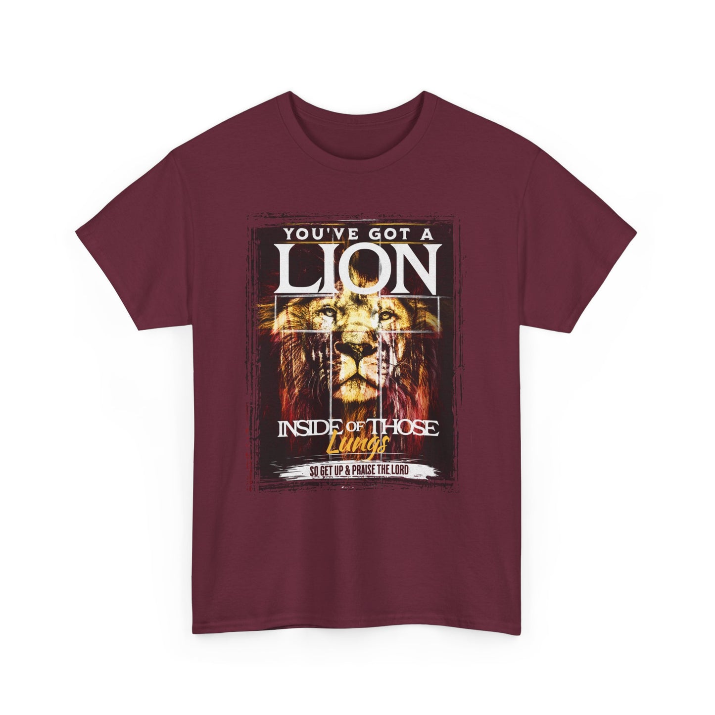 Lion Inside Graphic Tee – “You’ve Got a Lion Inside Those Lungs” Inspirational Animal T‑Shirt
